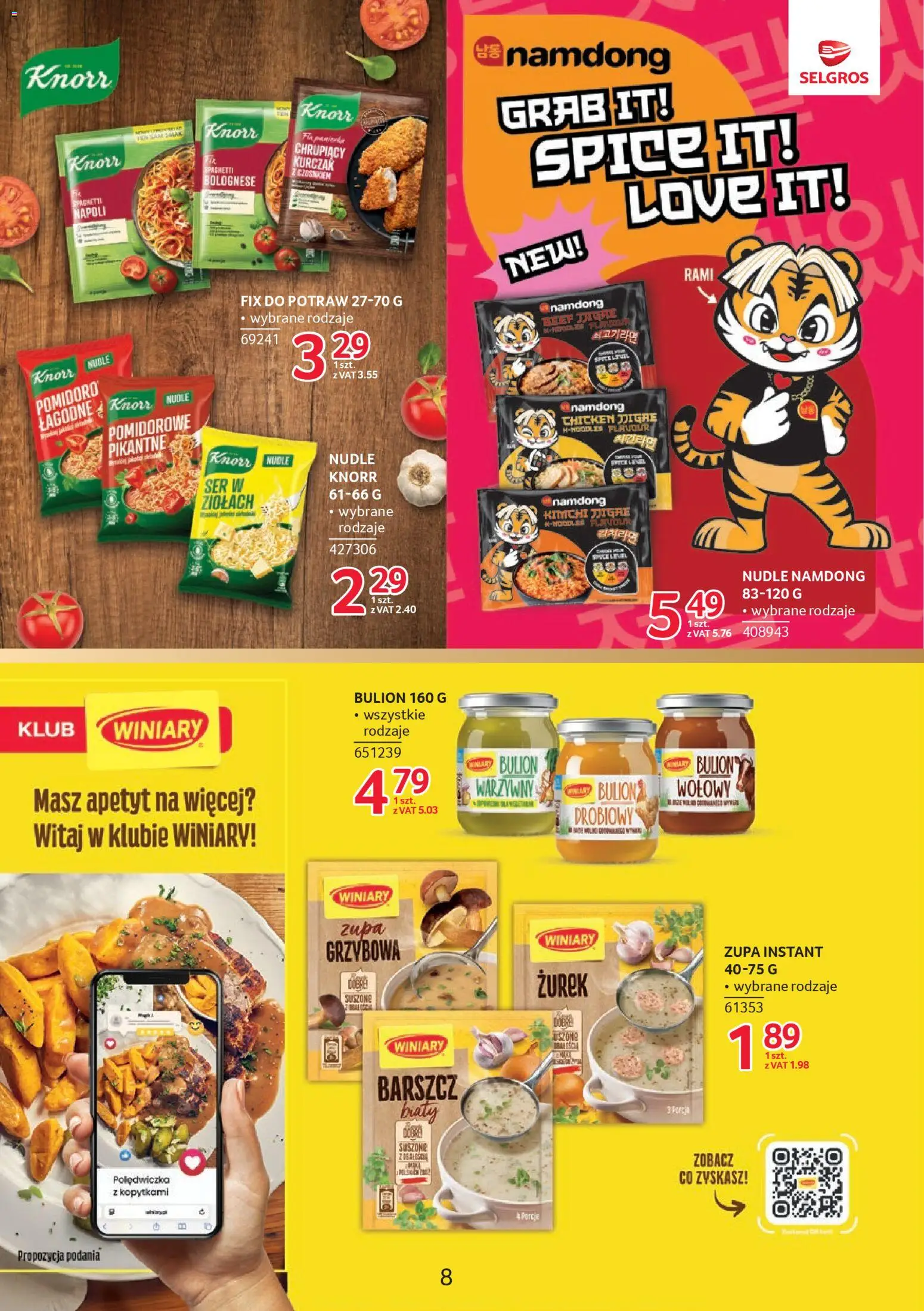 Selgros cash&carry gazetka - Oferta Spożywcza od 05.03.2026 | Strona: 8 | Produkty: Kimchi, Bulion warzywny, Zupa, Ser