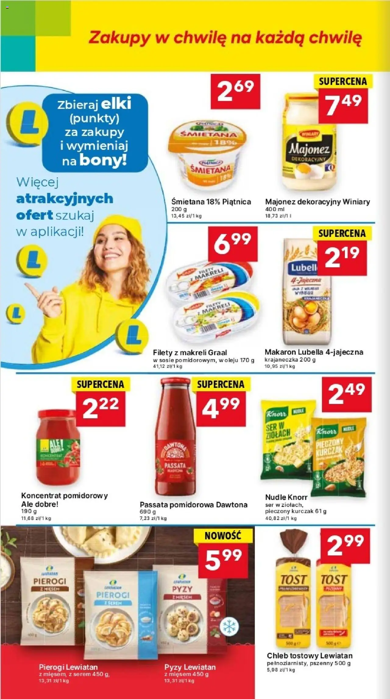 Lewiatan gazetka - Gdańsk Express  od 11.09.2025 | Strona: 2 | Produkty: Pierogi, Koncentrat pomidorowy, Ser, Chleb