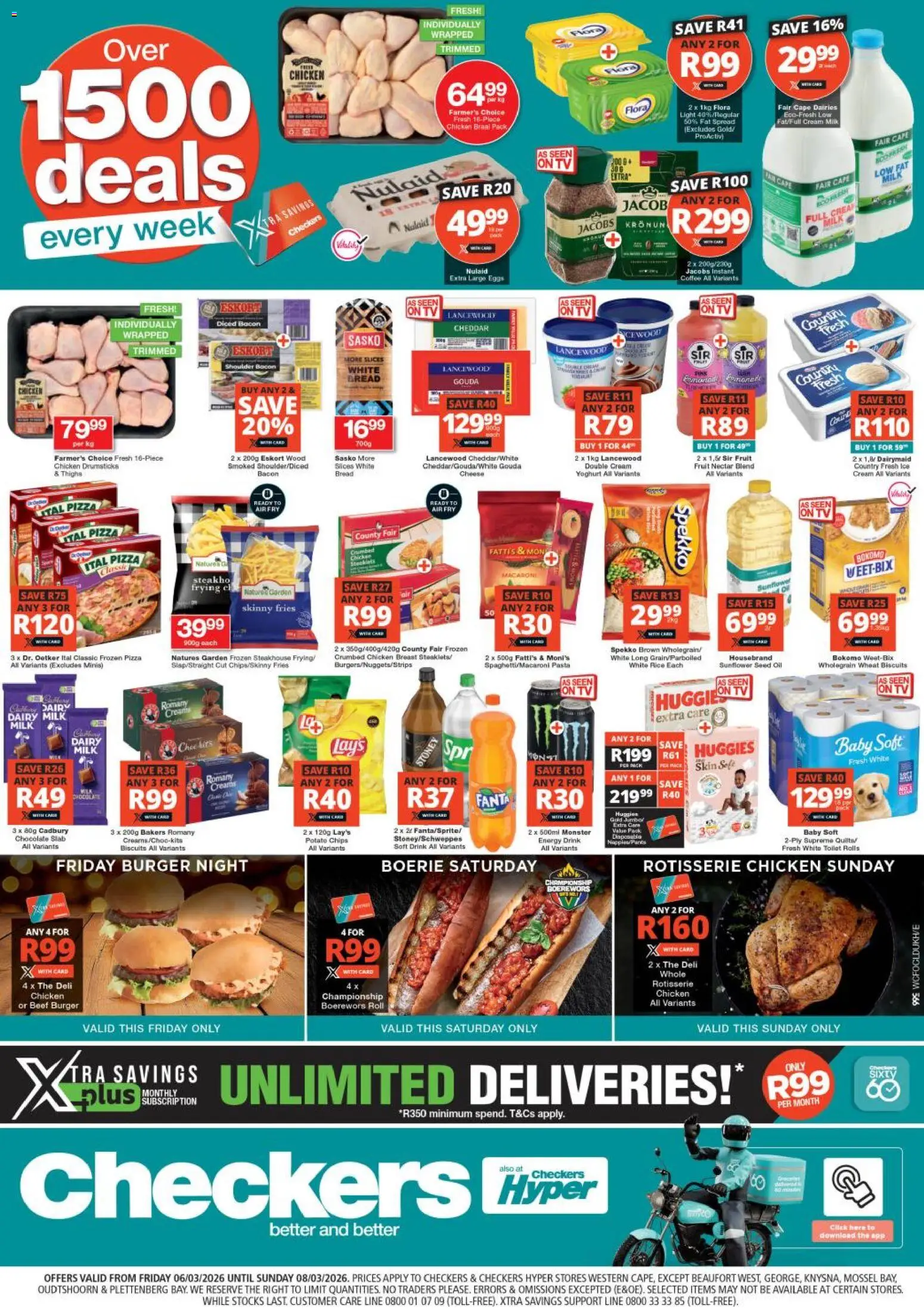 New Checkers catalogue – valid from 06.03.2026 | Page: 1 | Products: Toilet, Cheese, Chips, Ice cream