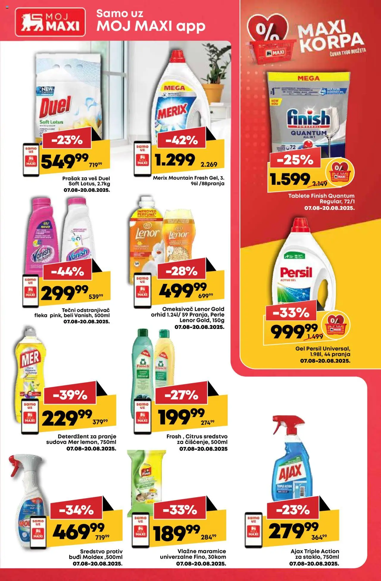 Maxi katalog - važi od 07.08.2025 | Strana: 35 | Proizvode: Korpa, Prašak za veš, Persil, Odstranjivač fleka