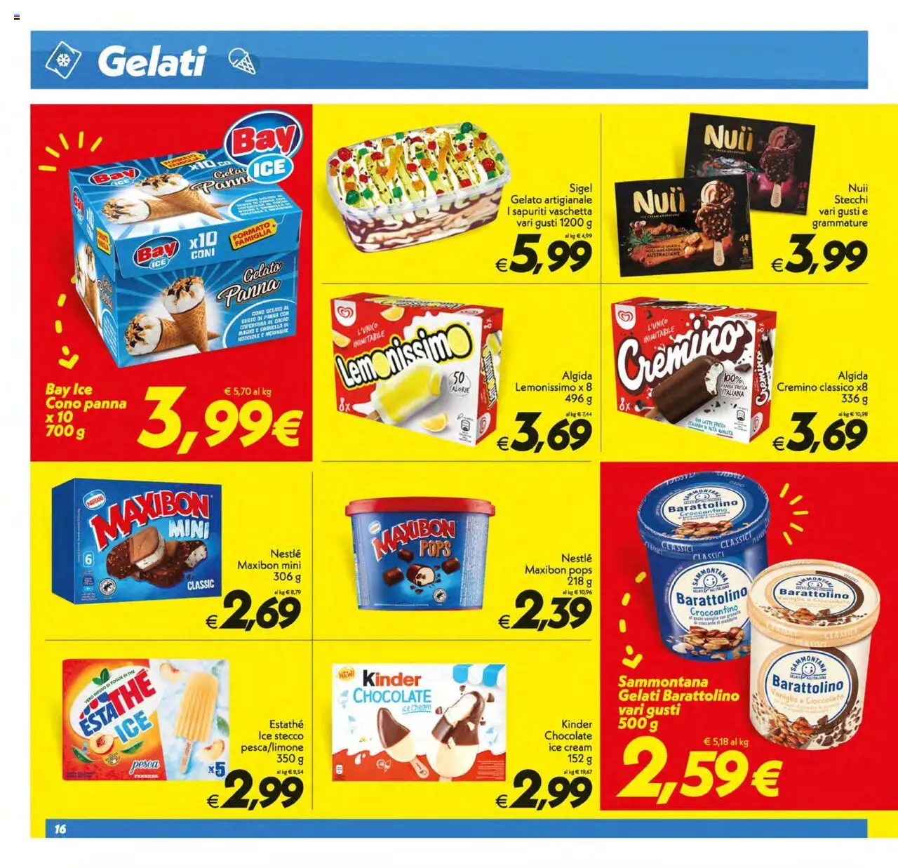 Volantino SuperConveniente del 12.08.2025 | Pagina: 16 | Prodotti: Cioccolato, Panna, Gelato, The