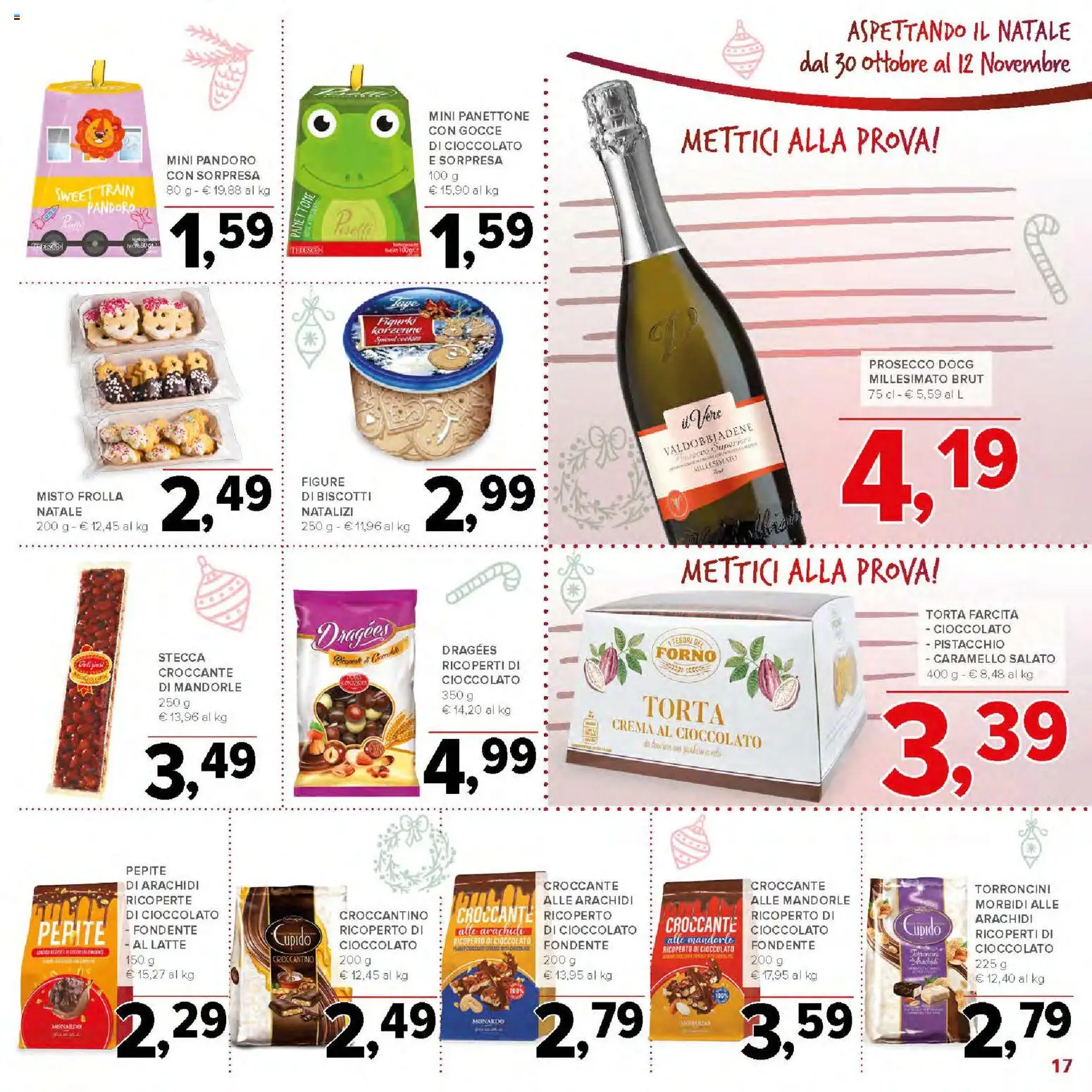 Volantino Todis del 30.10.2025 | Pagina: 17 | Prodotti: Crema, Prosecco, Pandoro, Torroncini