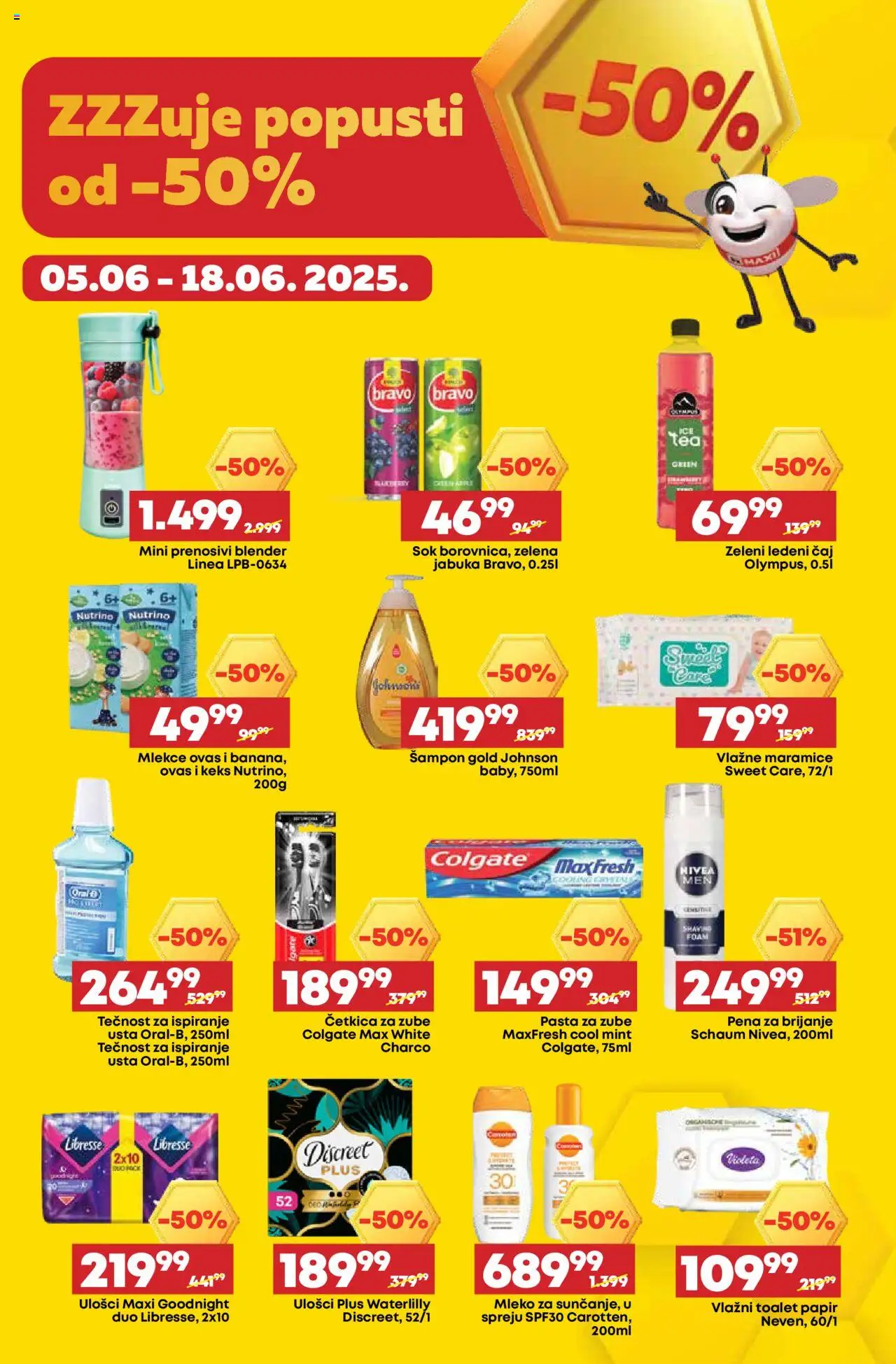 Mega Maxi katalog - važi od 12.06.2025 | Strana: 5 | Proizvode: Keks, Toalet papir, Pena za brijanje, Pasta za zube