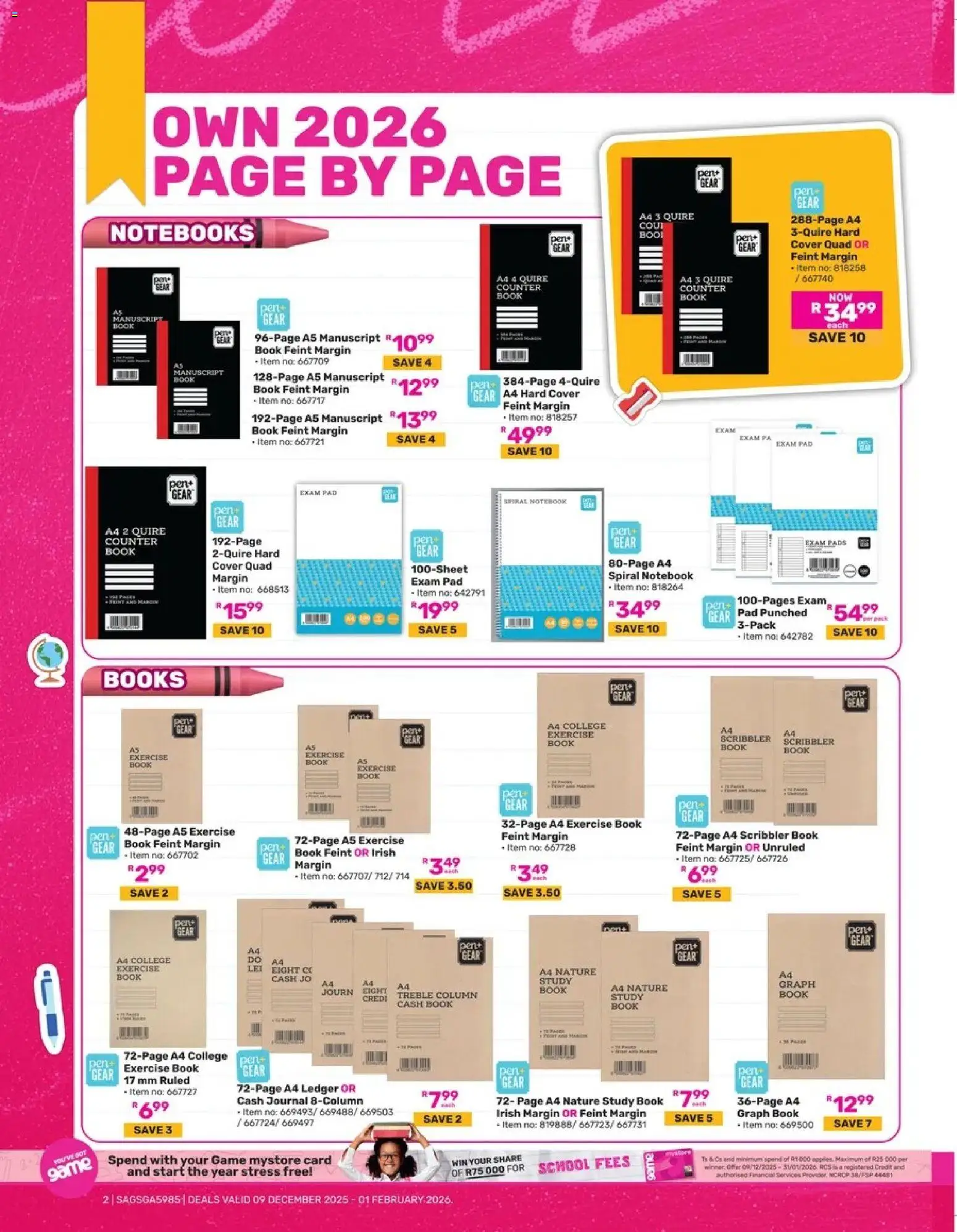 New Game catalogue – valid from 09.12.2025 | Page: 2 | Products: Cover, Notebook, Pads, Pen