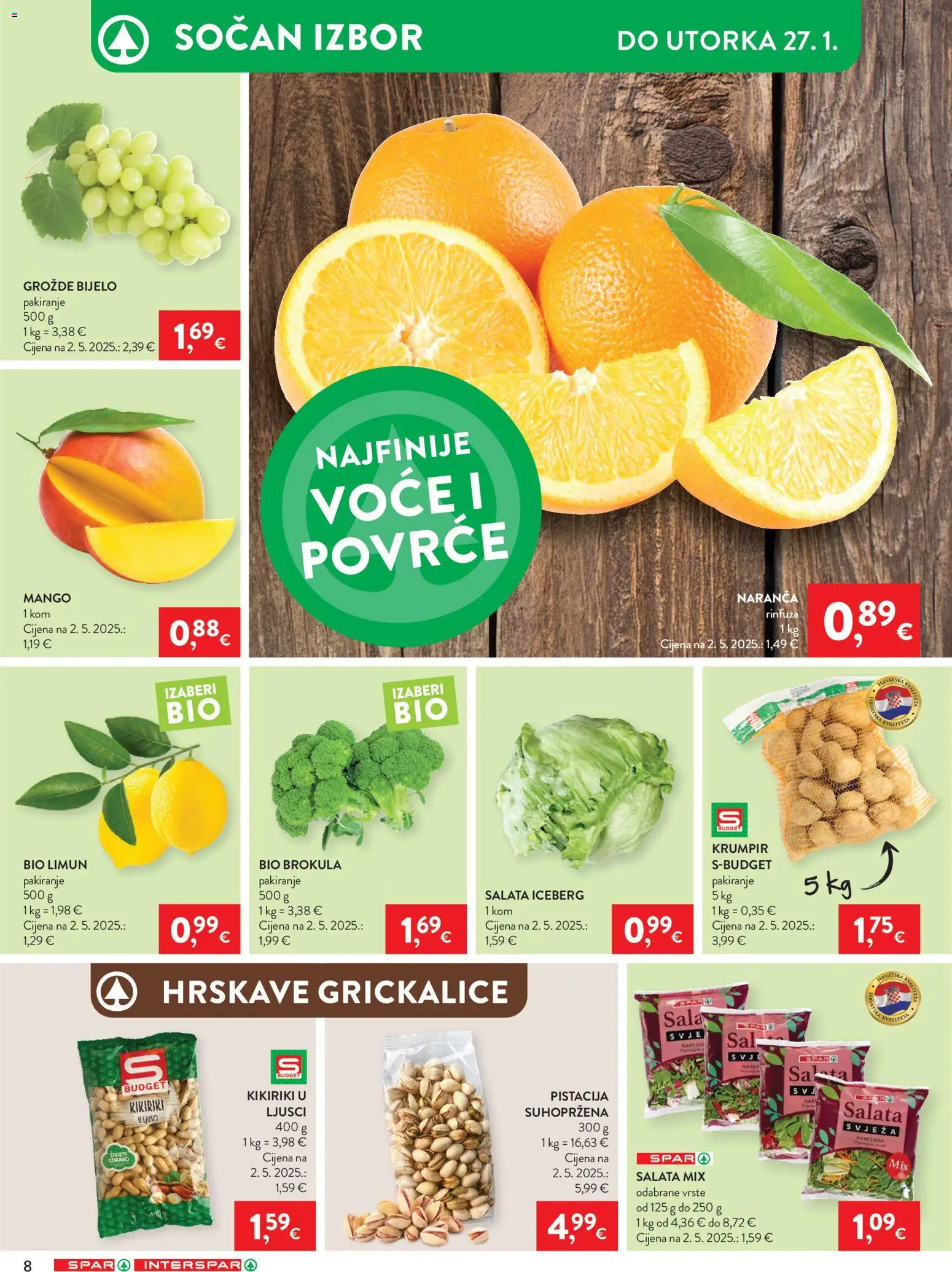 Spar katalog | vrijedi od 21.01.2026 | Stranica: 8 | Proizvodi: Salata, Krumpir, Povrće, Limun