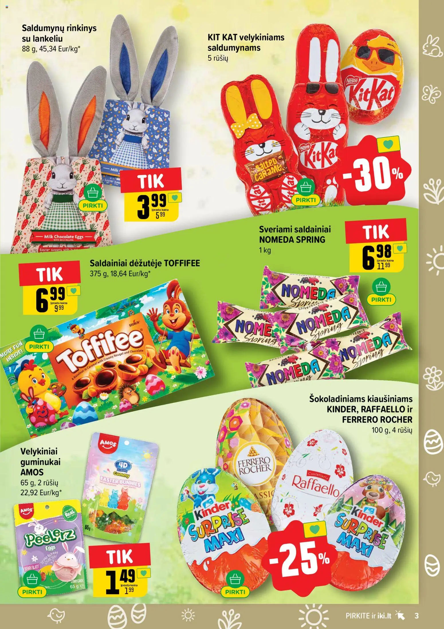 IKI akcijos nuo 16.03.2026 | Puslapis: 3 | Prekių: Guminukai, Saldainiai