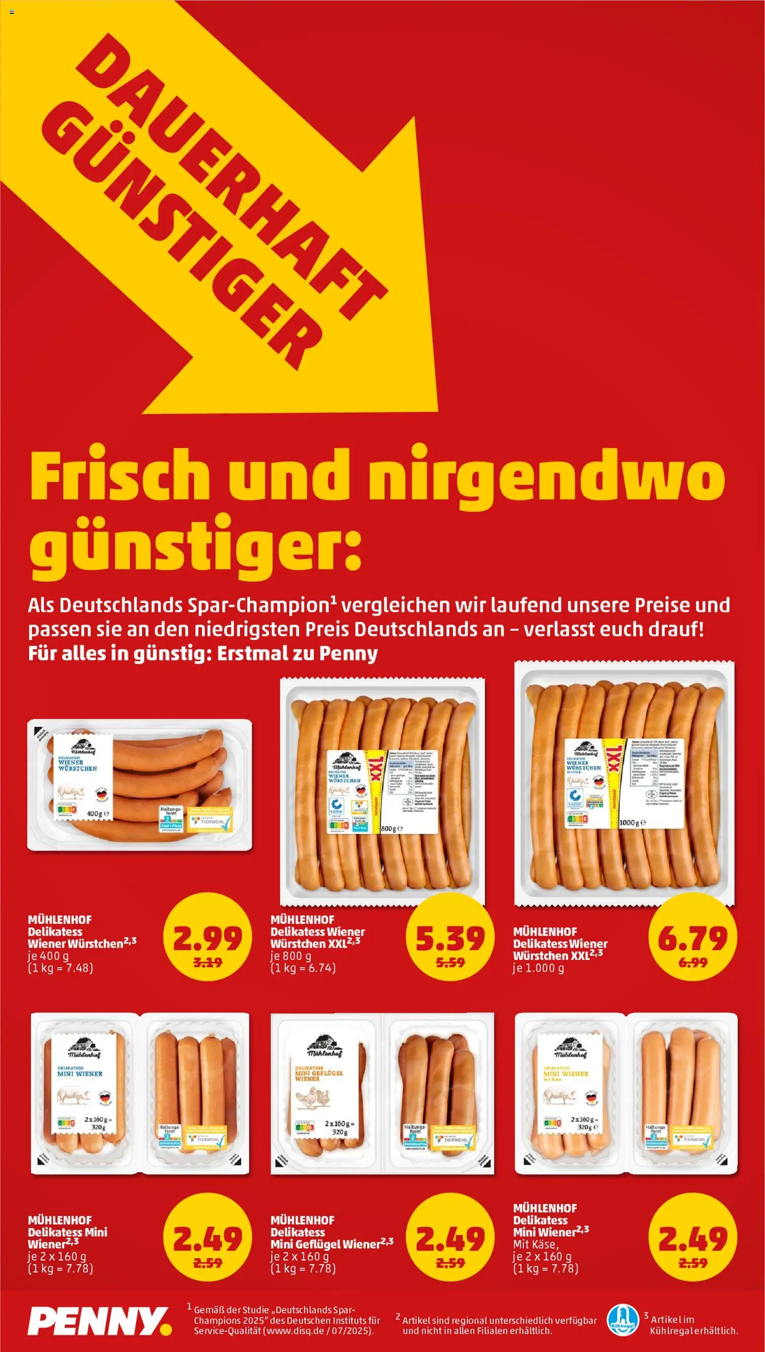 Penny Prospekt 	 – gültig ab 22.12.2025 | Seite: 2 | Produkte: Wiener wurstchen, Käse