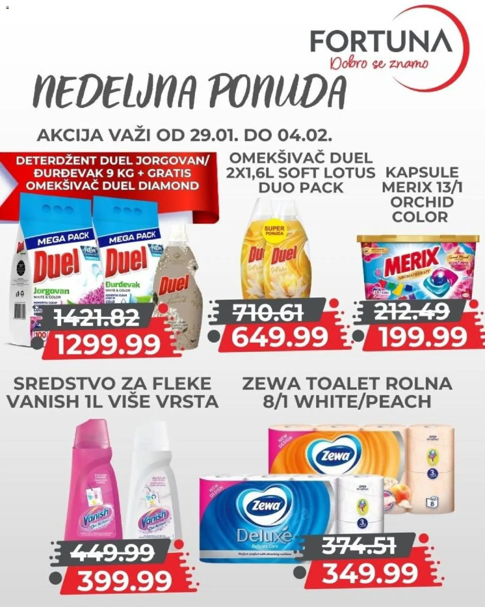 Fortuna Market katalog - važi od 29.01.2026 | Strana: 11 | Proizvode: Deterdžent, Kapsule