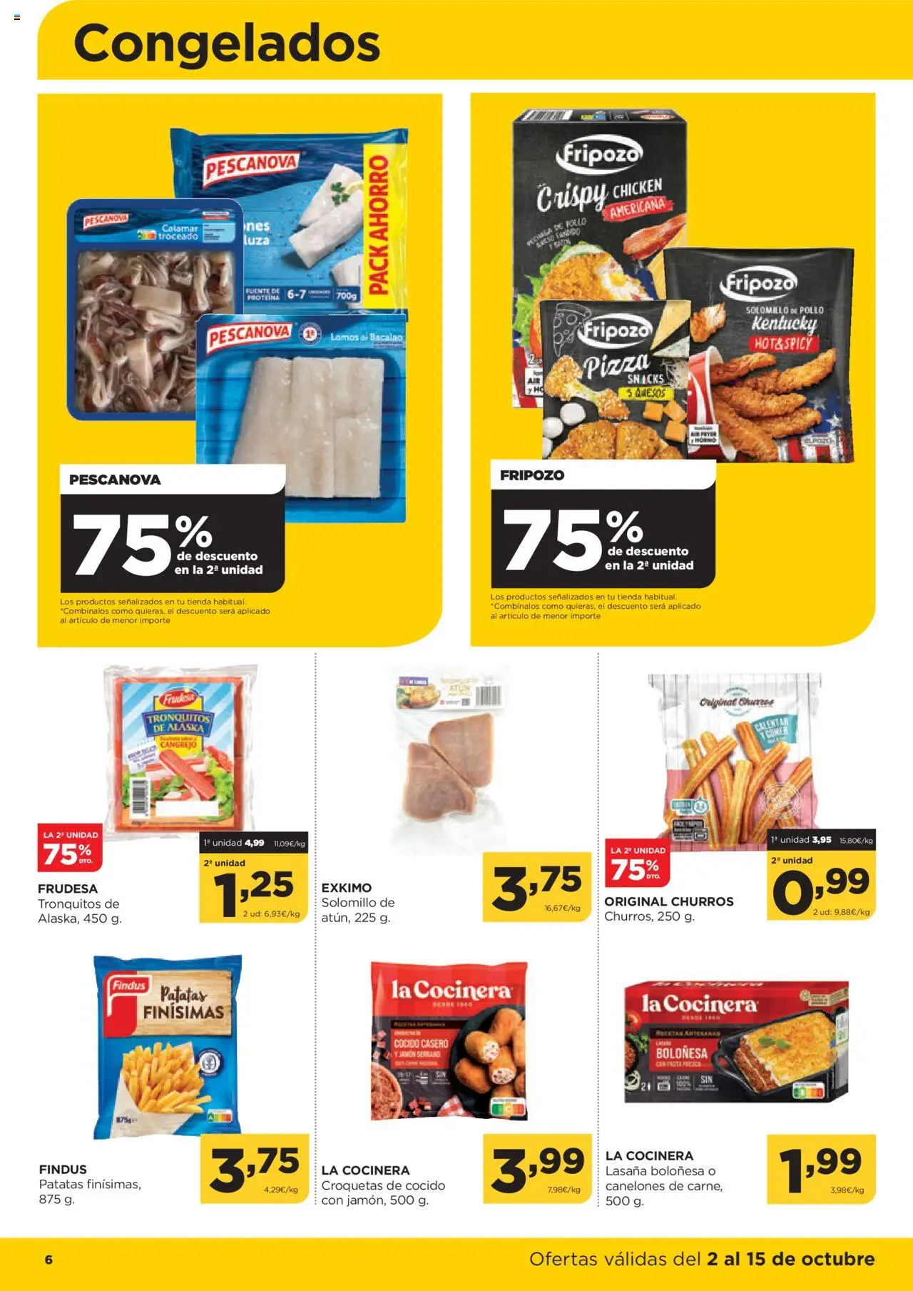 Alimerka folleto Asturias │ válido desde el 02.10.2025 | Página: 6 | Productos: Jamón serrano, Pizza, Pasta, Croquetas