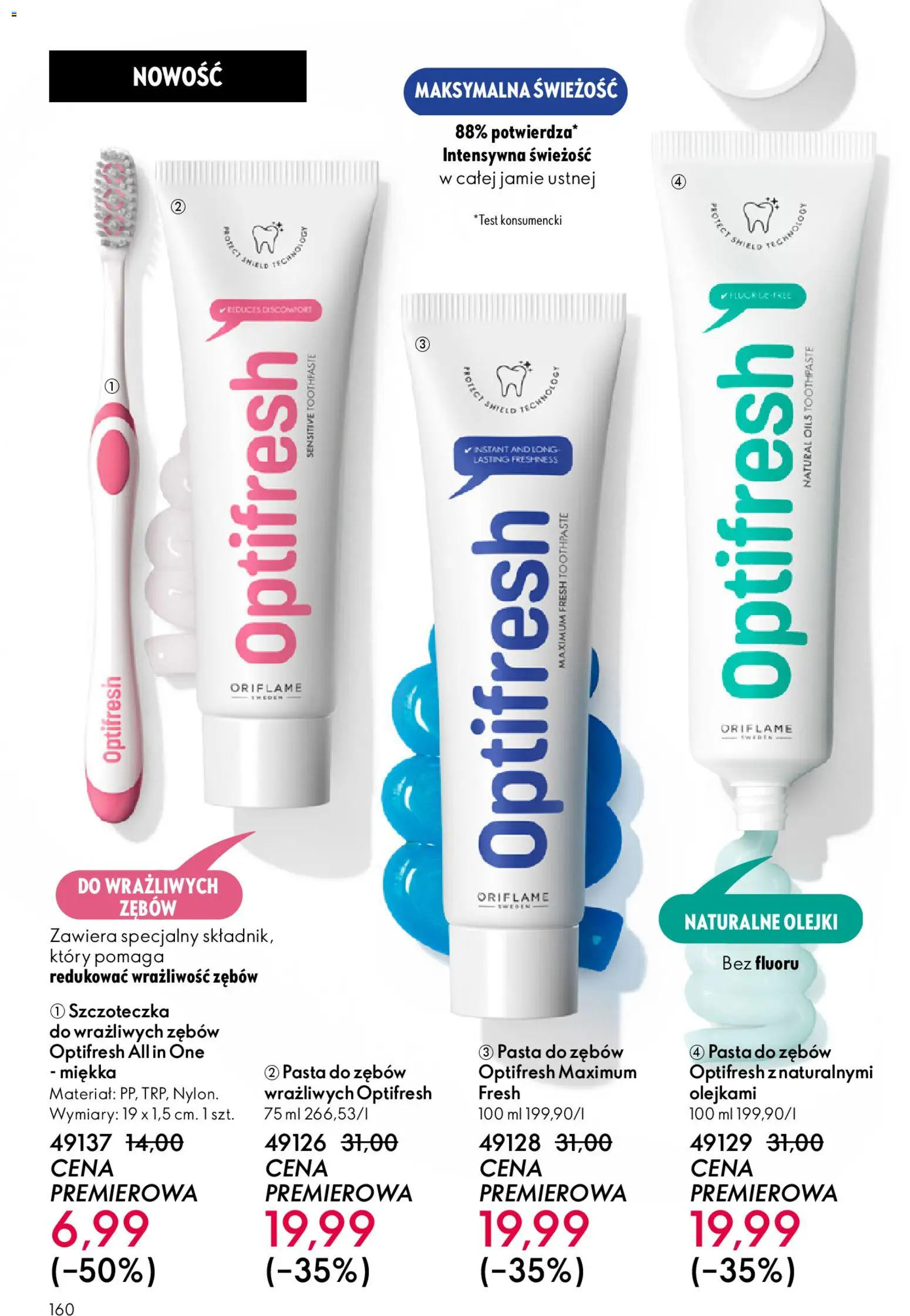 Oriflame Katalog 1 2026 od 24.12.2025 | Strona: 160 | Produkty: Pasta do zębów