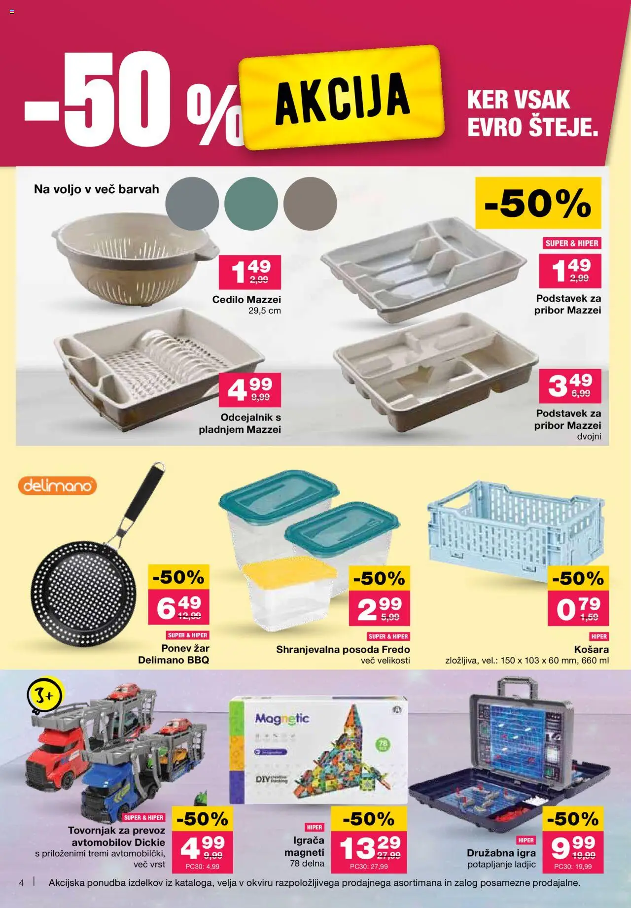 Novi Mercator katalog ponudbe – veljaven od 02.10.2025 | Stran: 4 | Izdelki: Pribor, Igra, Zar, Košara