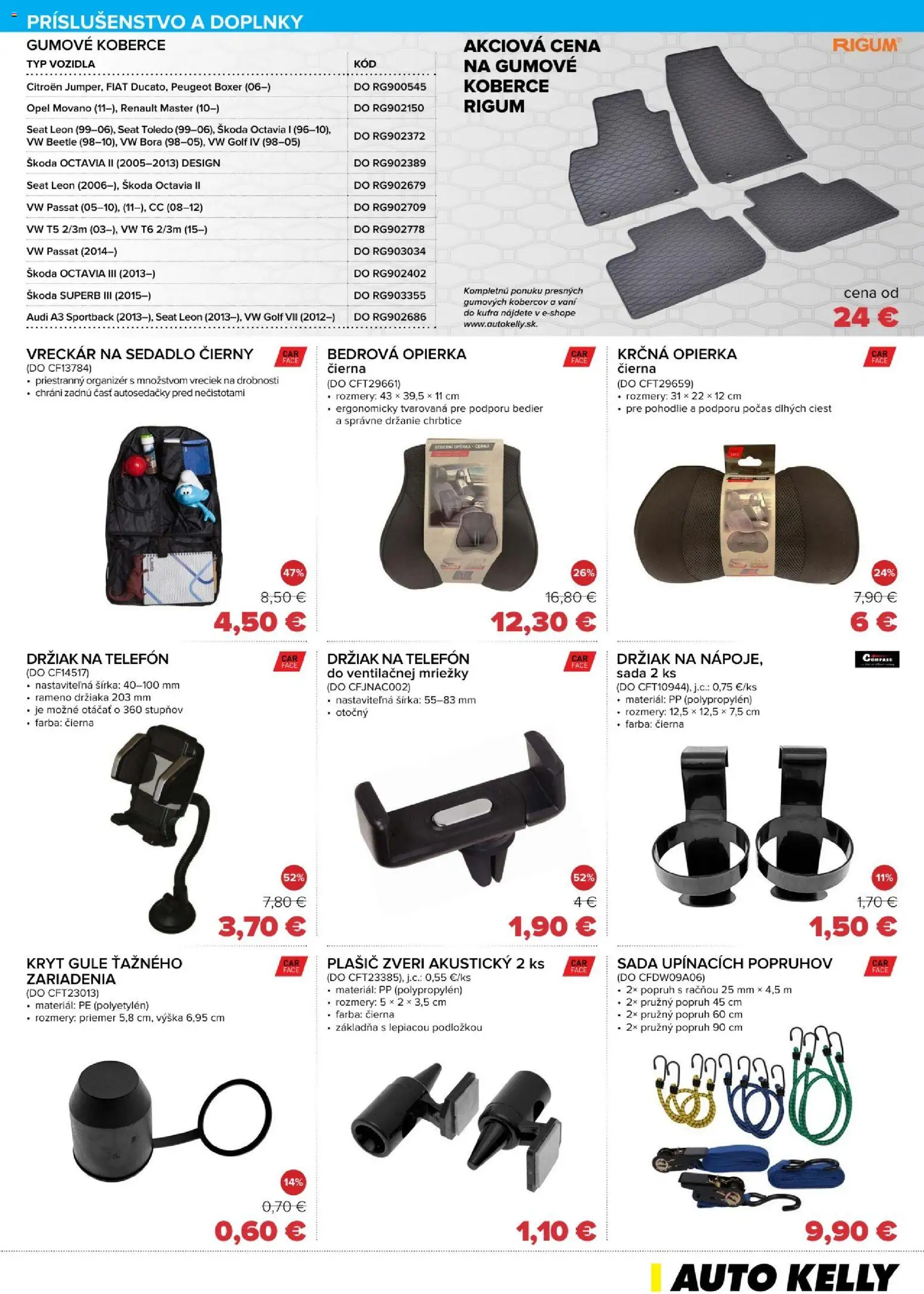 Nové Auto Kelly akcie – leták je platný od 03.02.2026 | Strana: 3 | Produkty: Organizér, Telefón, Koberce