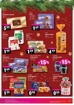 Katalog Trgovina Krk - Pregled kataloga iz trgovine Trgovina Krk, vrijedi od 16.12.2025 | Stranica: 17 | Proizvodi: Žvakaće gume, Snickers, Bomboni, Napolitanke