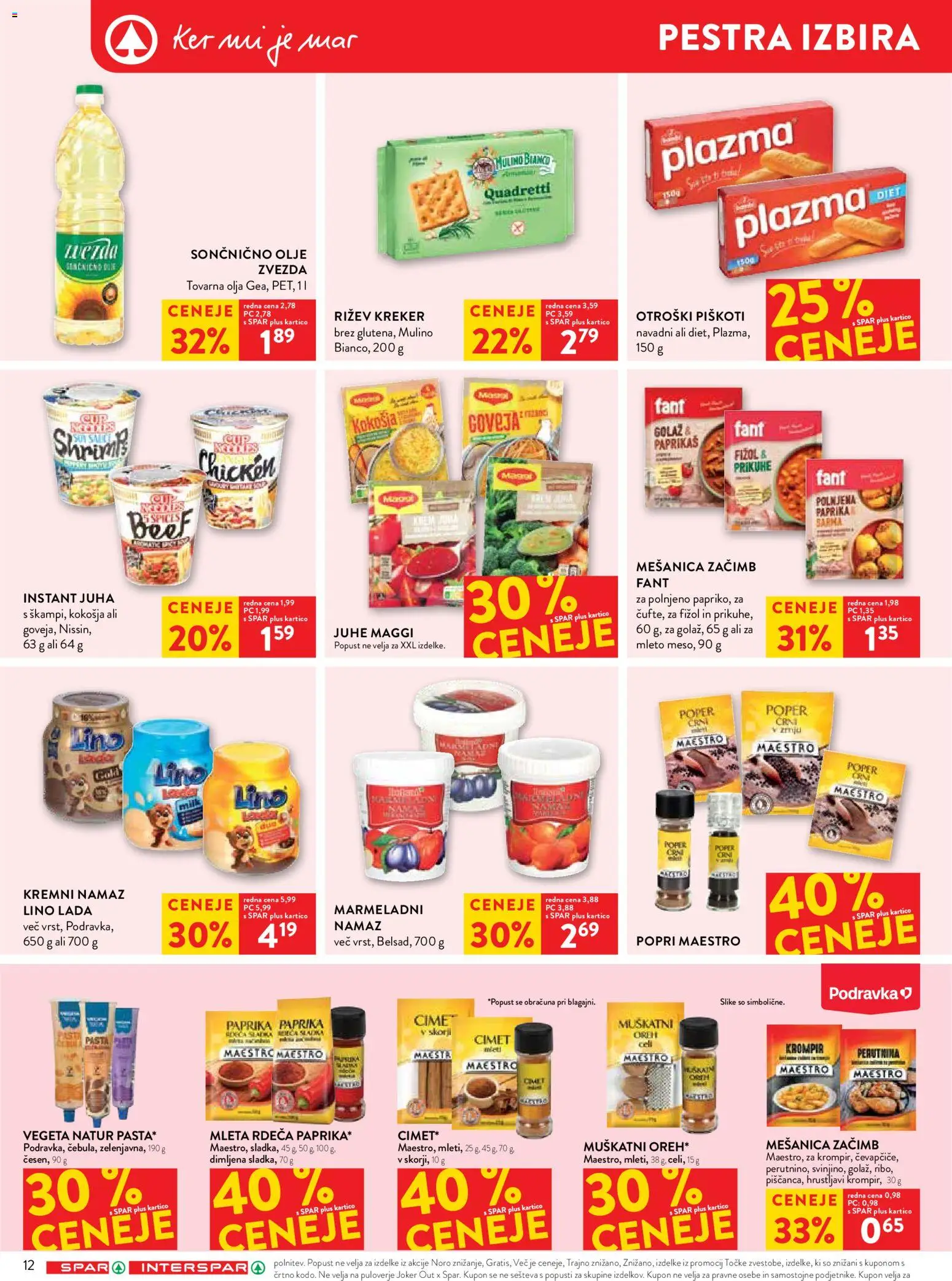 Novi Spar katalog ponudbe – veljaven od 25.02.2026 | Stran: 14 | Izdelki: Juha, Olje, Top doble cara, Poper