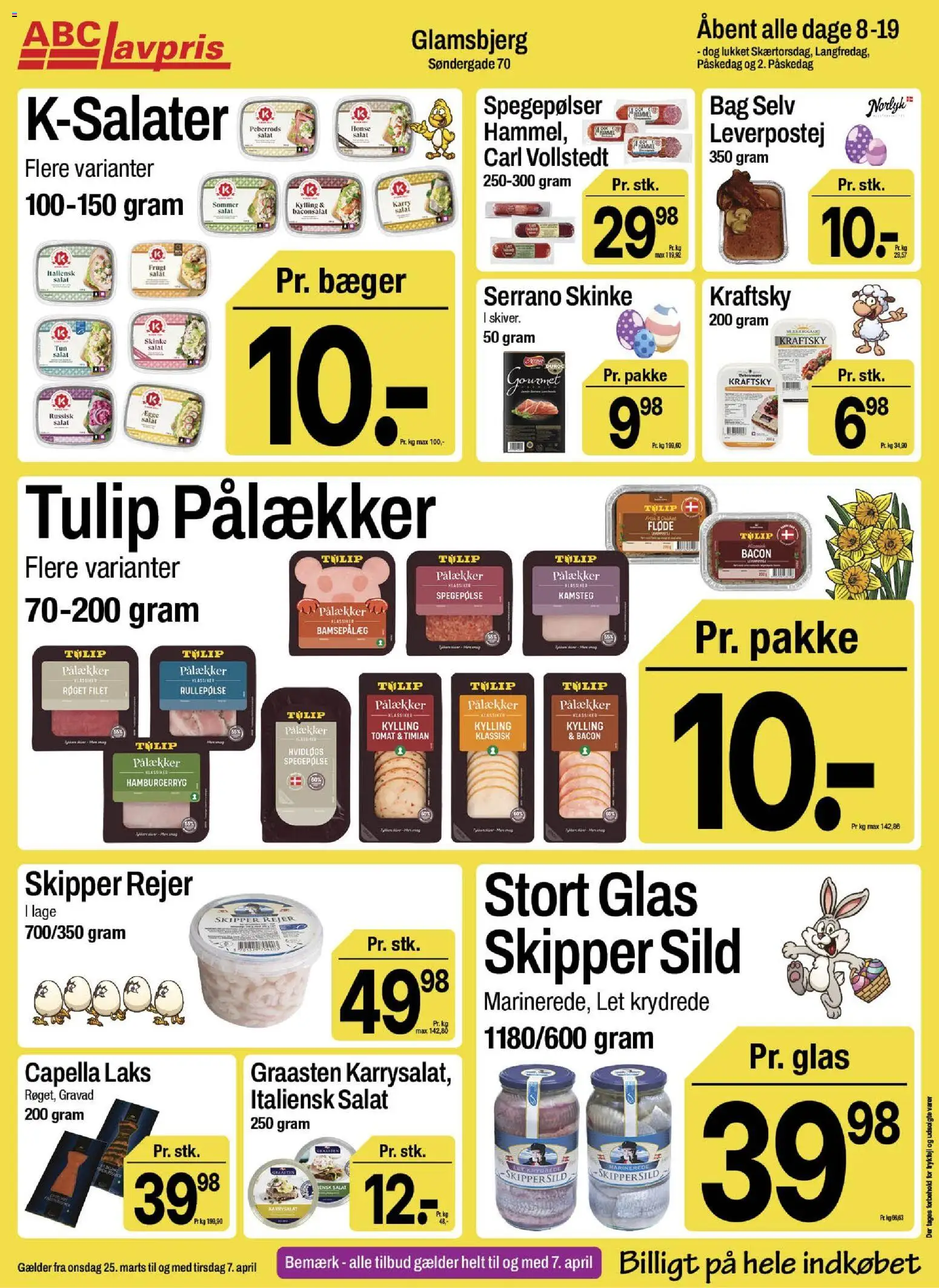 Abc Lavpris tilbudsavis – gyldig fra 25.03.2026 | Side: 3 | Produkter: Skinke, Sild, Italiensk salat, Timian