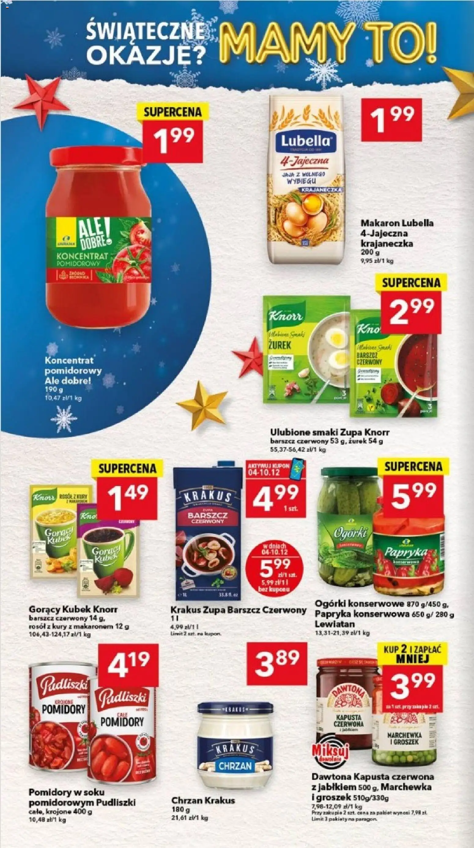 Lewiatan gazetka - Legnica od 04.12.2025 | Strona: 8 | Produkty: Barszcz, Gorący kubek, Zurek, Papryka