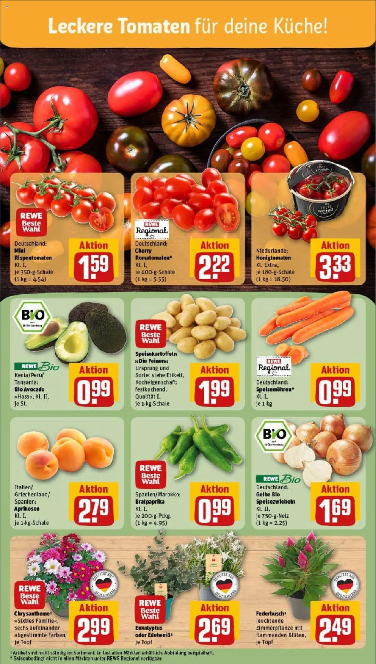 Rewe prospekt Hückelhoven / Hilfarth	 - gültig ab dem 13.07.2025 | Seite: 7 | Produkte: Küche, Tomaten, Avocado