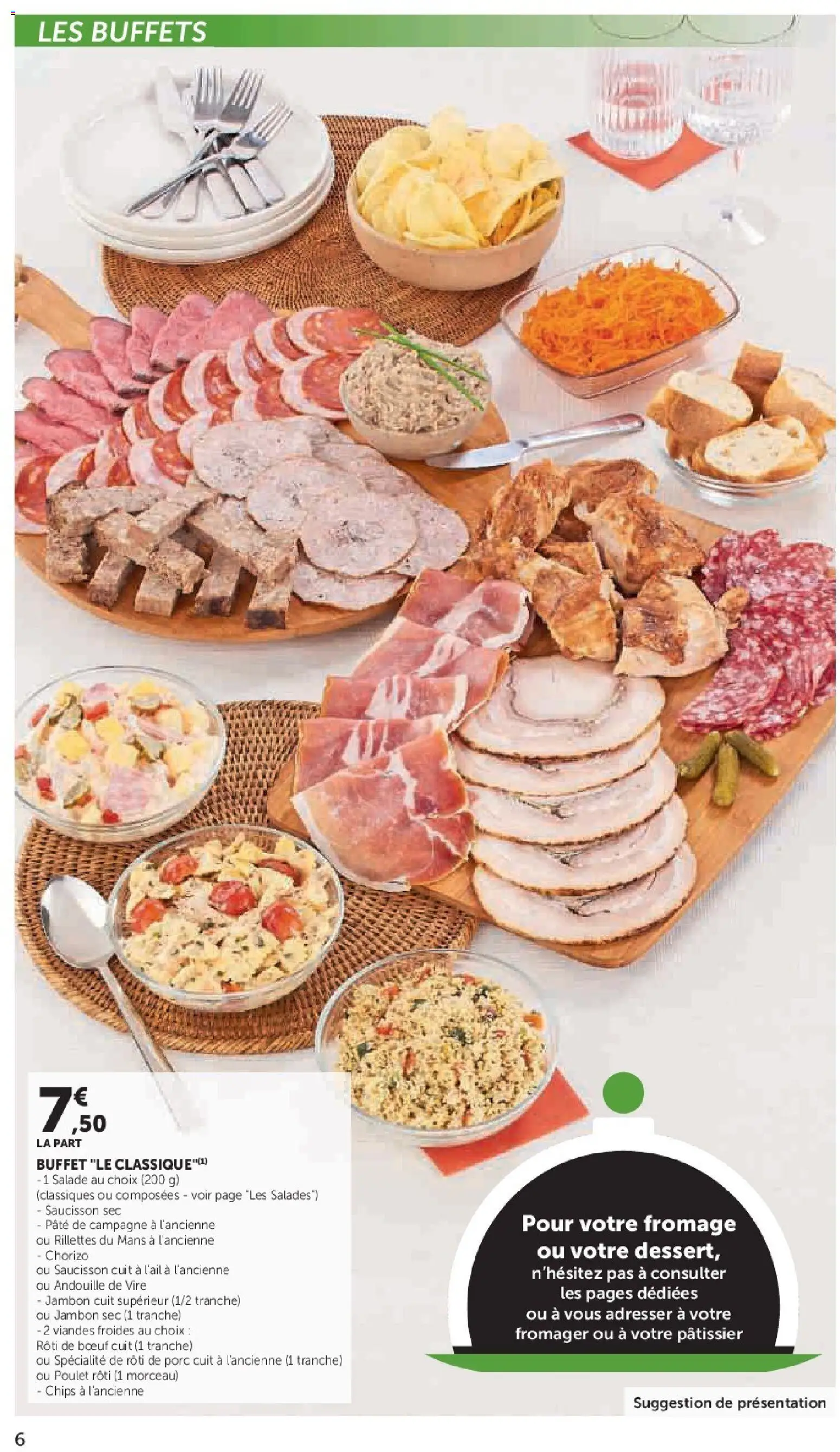 {H1} | Page: 6 | Produits: Chorizo, Saucisson, Buffet, Chips