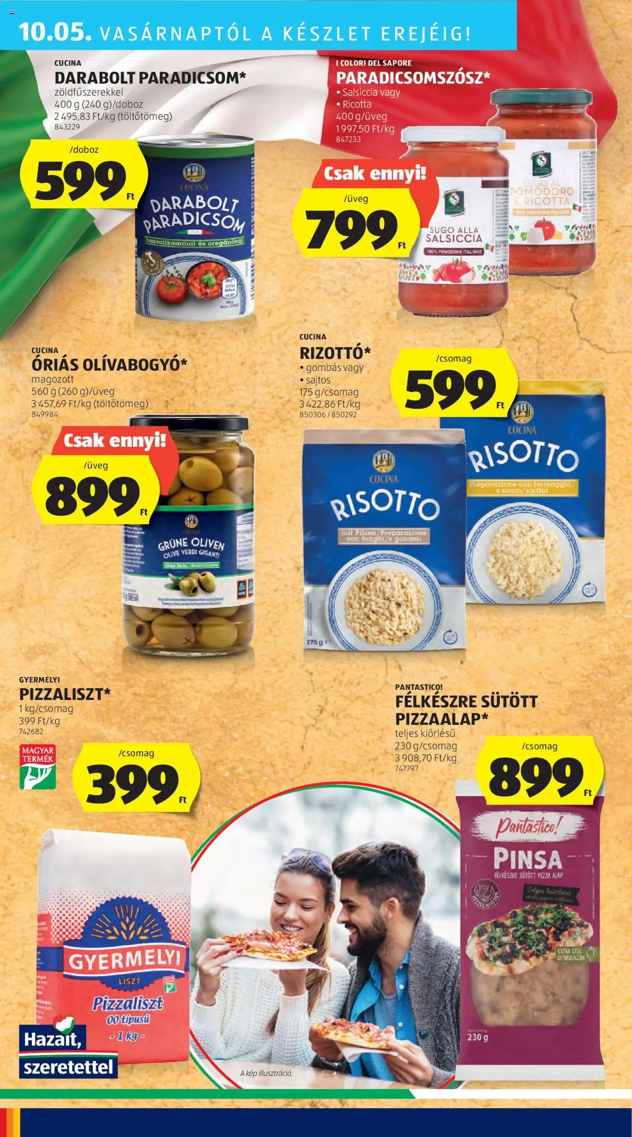 Aldi akciós ujság - amely érvényes a következő dátumtól: 02.10.2025 | Oldal: 32 | Termékek: Ricotta, Pizza, Paradicsom
