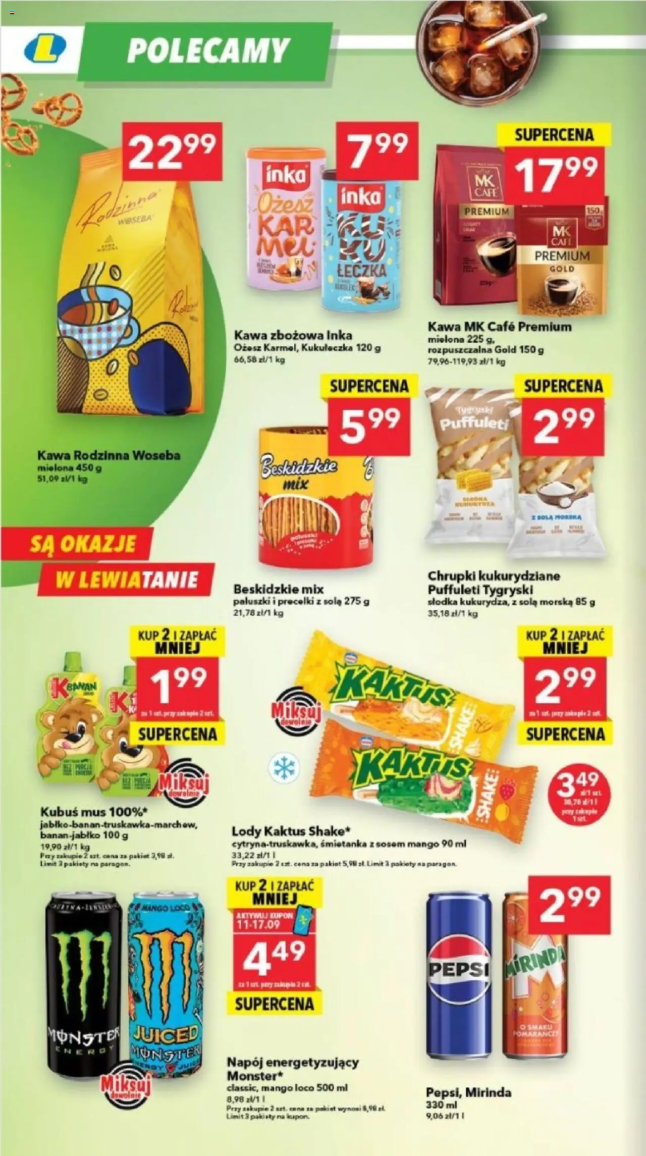 Lewiatan gazetka - Legnica od 11.09.2025 | Strona: 6 | Produkty: Mango, Chrupki, Kawa, Lody
