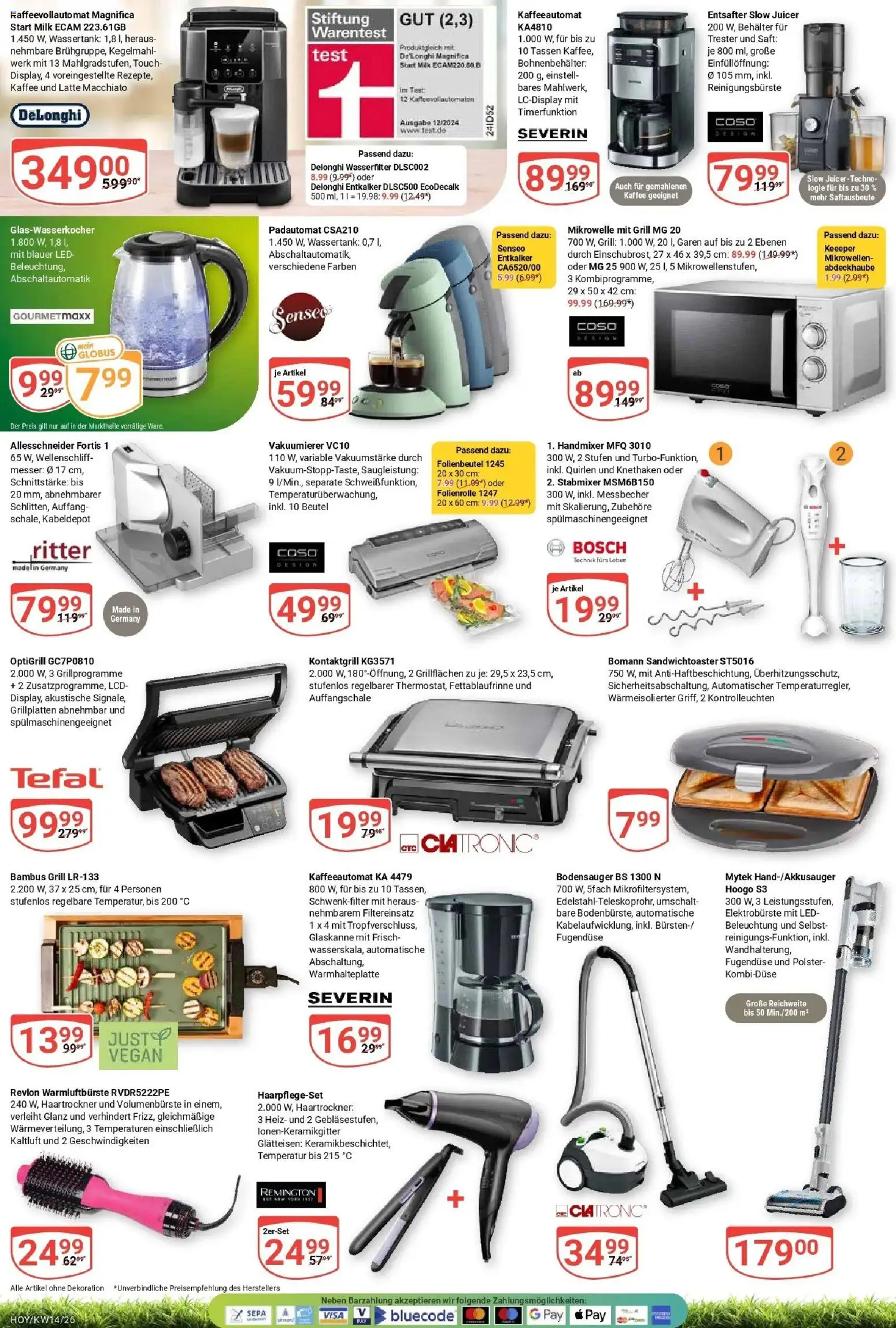 Globus prospekt Hoyerswerda	 – gültig ab 30.03.2026 | Seite: 27 | Produkte: Mikrowelle, Senseo, Haartrockner, Stabmixer