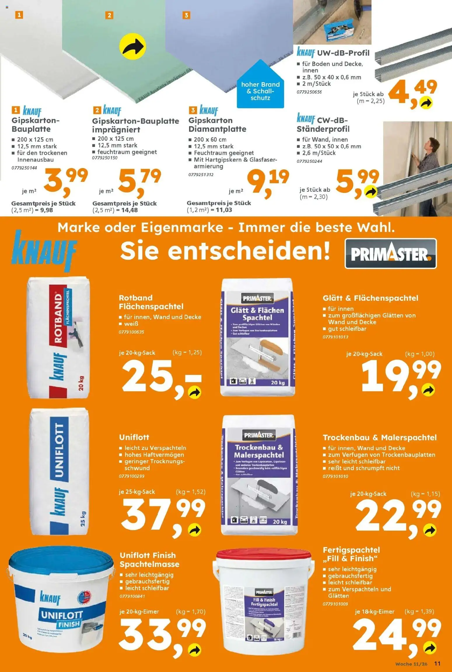 Globus Baumarkt Prospekt Saarbrücken	 – gültig ab 09.03.2026 | Seite: 11 | Produkte: Decke, Finish