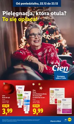 Pogląd oferty "Cien Krem do rąk, 50 ml, różne rodzaje" - ważna od 22.12.2025 | Strona: 61 | Produkty: Olej, Krem do rąk, Krem
