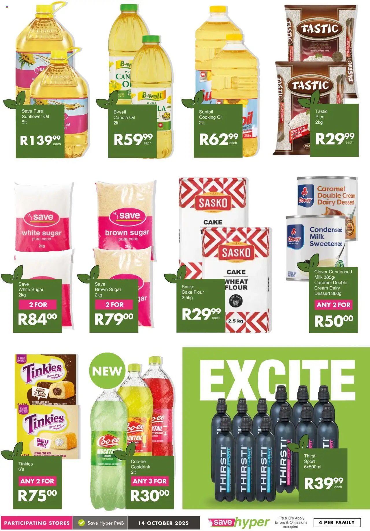 New Save catalogue – valid from 14.10.2025 | Page: 11 | Products: Cake, Oil, Rice, Sugar