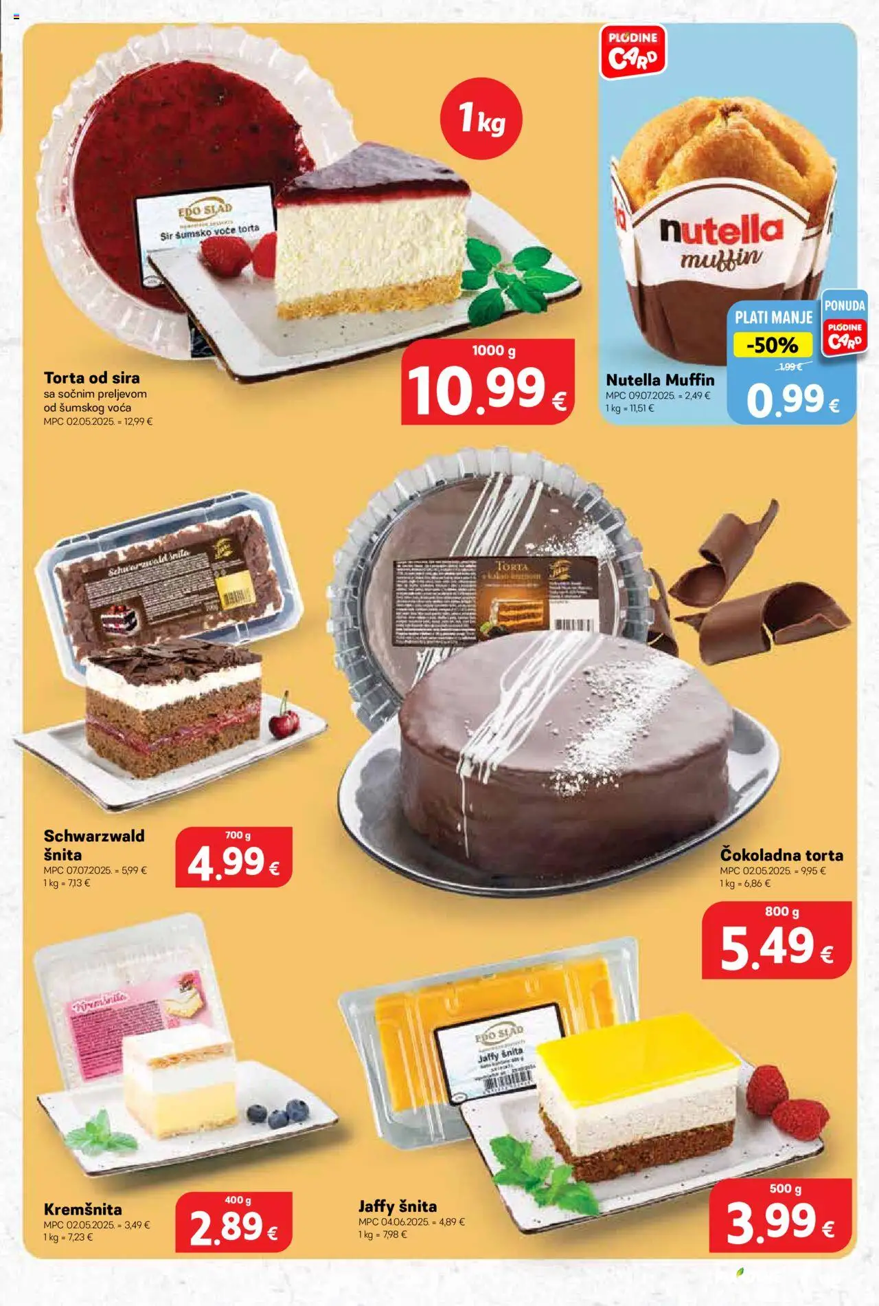 Plodine katalog | vrijedi od 17.09.2025 | Stranica: 15 | Proizvodi: Šumsko voće, Nutella, Sir, Voće