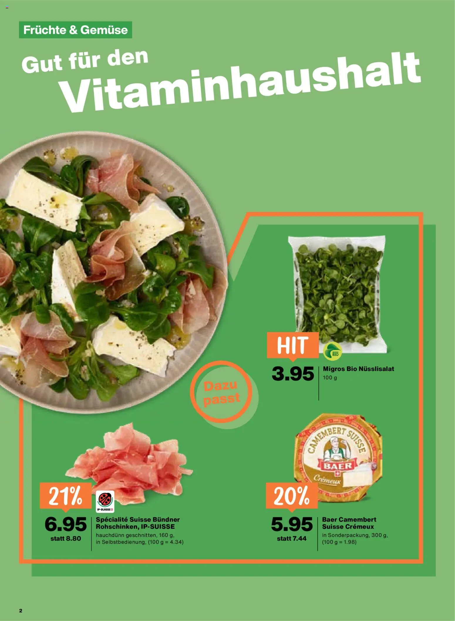 Migros aktionen – gültig ab 12.03.2026 | Seite: 2 | Produkte: Gemüse, Früchte