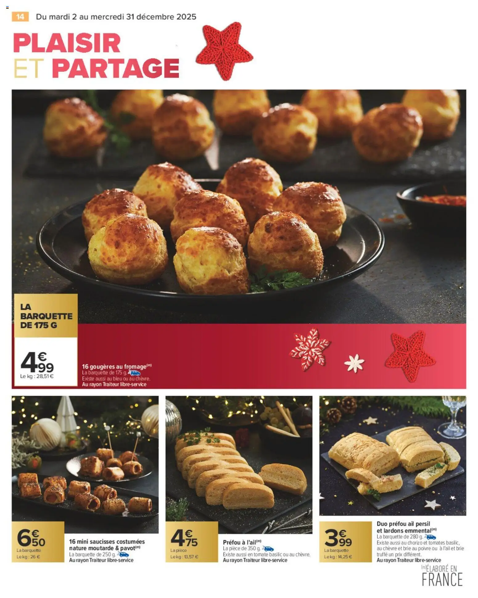 {H1} | Page: 14 | Produits: Chorizo, Persil, Lardons, Moutarde