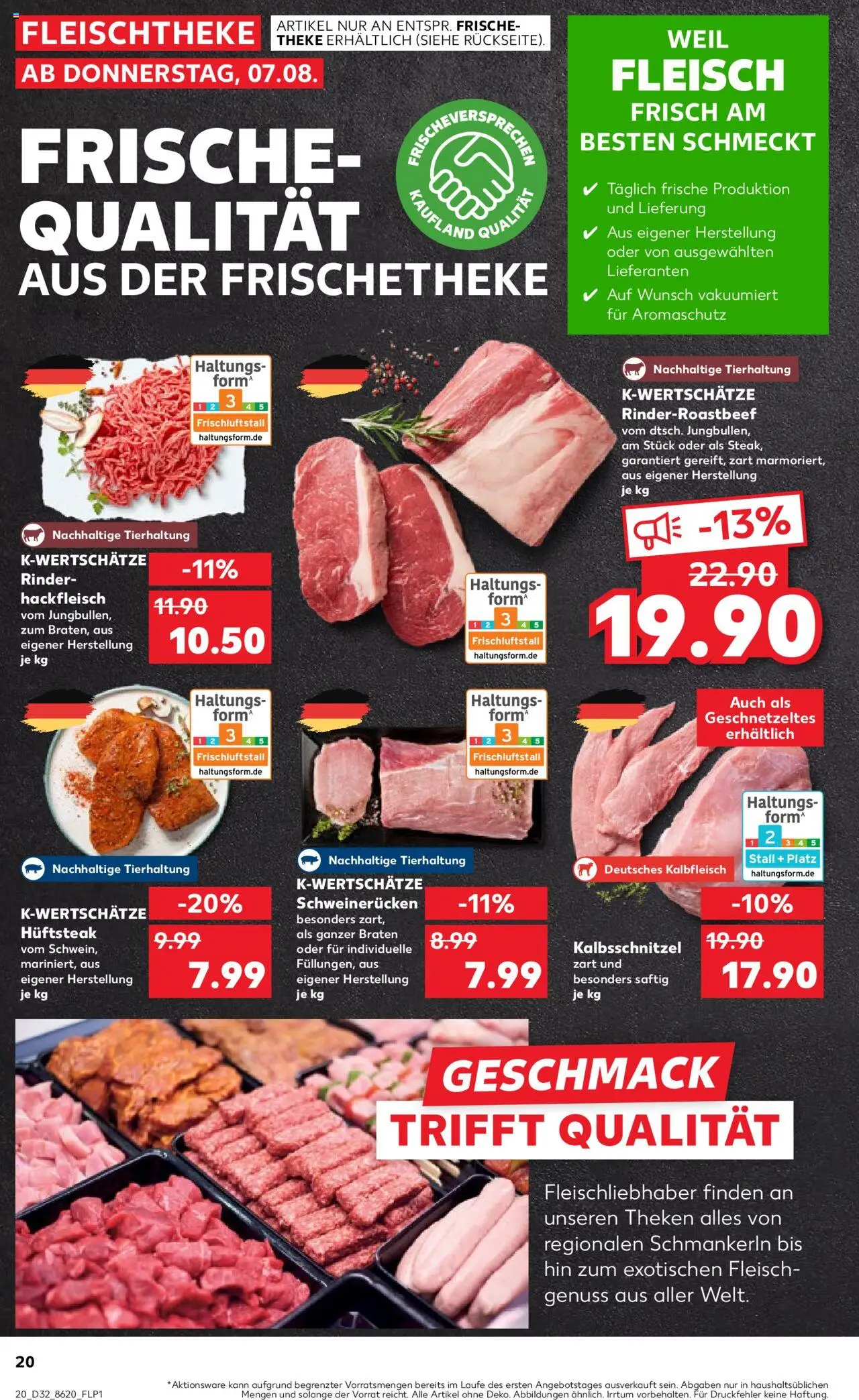 Kaufland prospekt Völklingen	 - gültig ab dem 07.08.2025 | Seite: 20 | Produkte: Theke, Steak, Fleisch, Hackfleisch