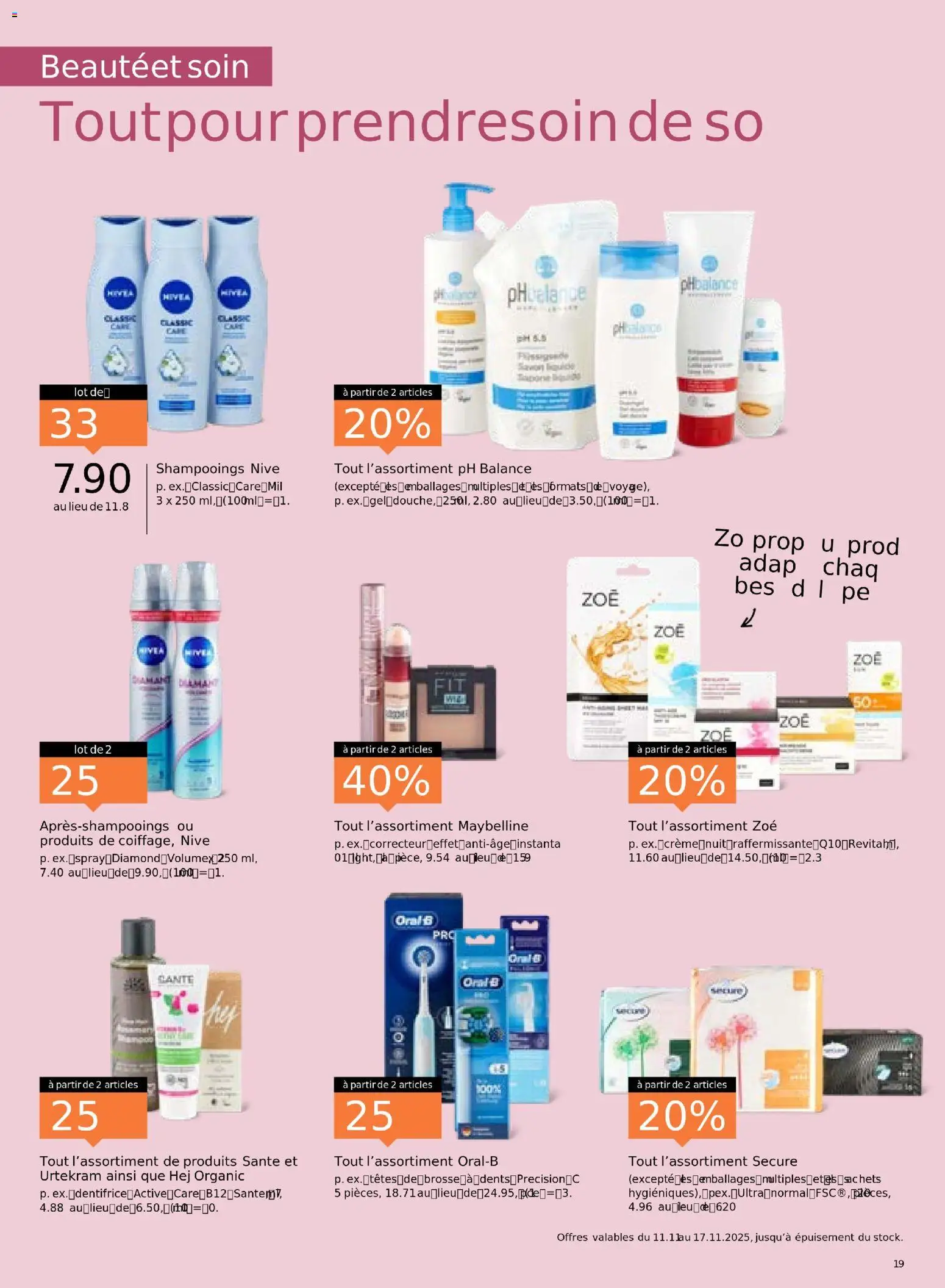 Migros Aktionen FR – gültig ab 11.11.2025 | Seite: 19 | Produkte: Shampoo, Creme