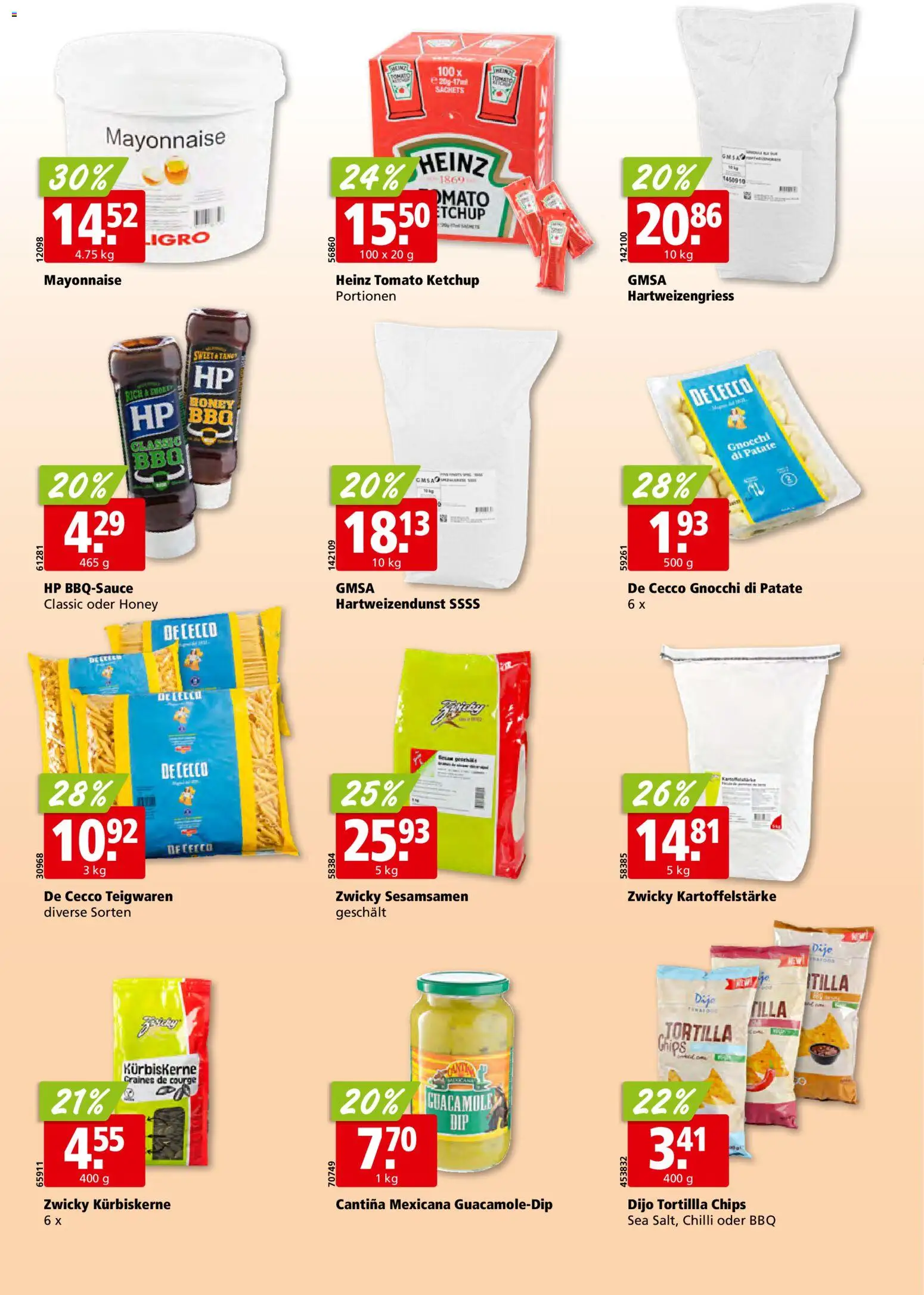 Aligro aktionen – gültig ab 09.03.2026 | Seite: 22 | Produkte: Teigwaren, Ketchup, Mayonnaise, HP