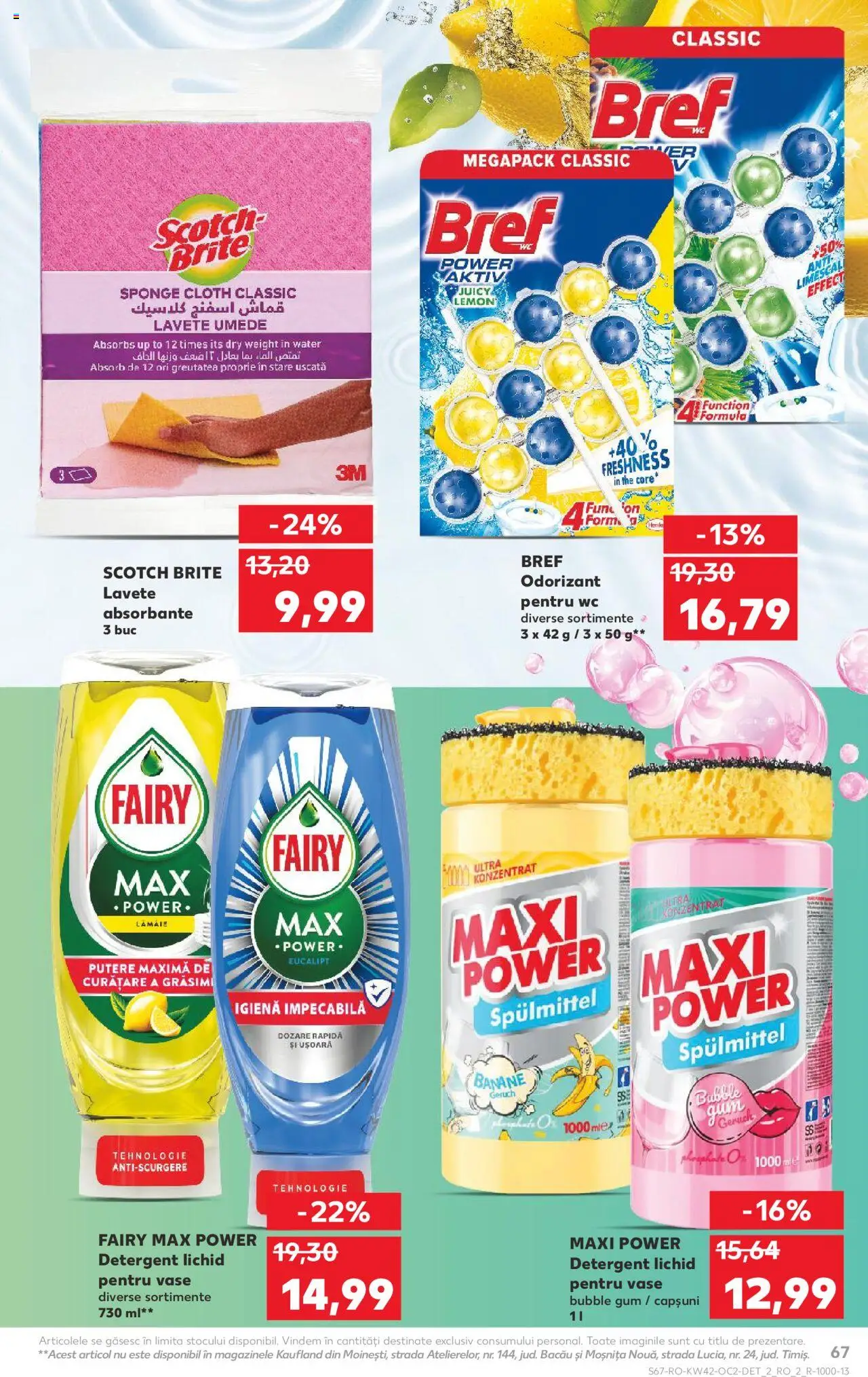 Kaufland RO akciós ujság - amely érvényes a következő dátumtól: 15.10.2025 | Oldal: 67 | Termékek: WC