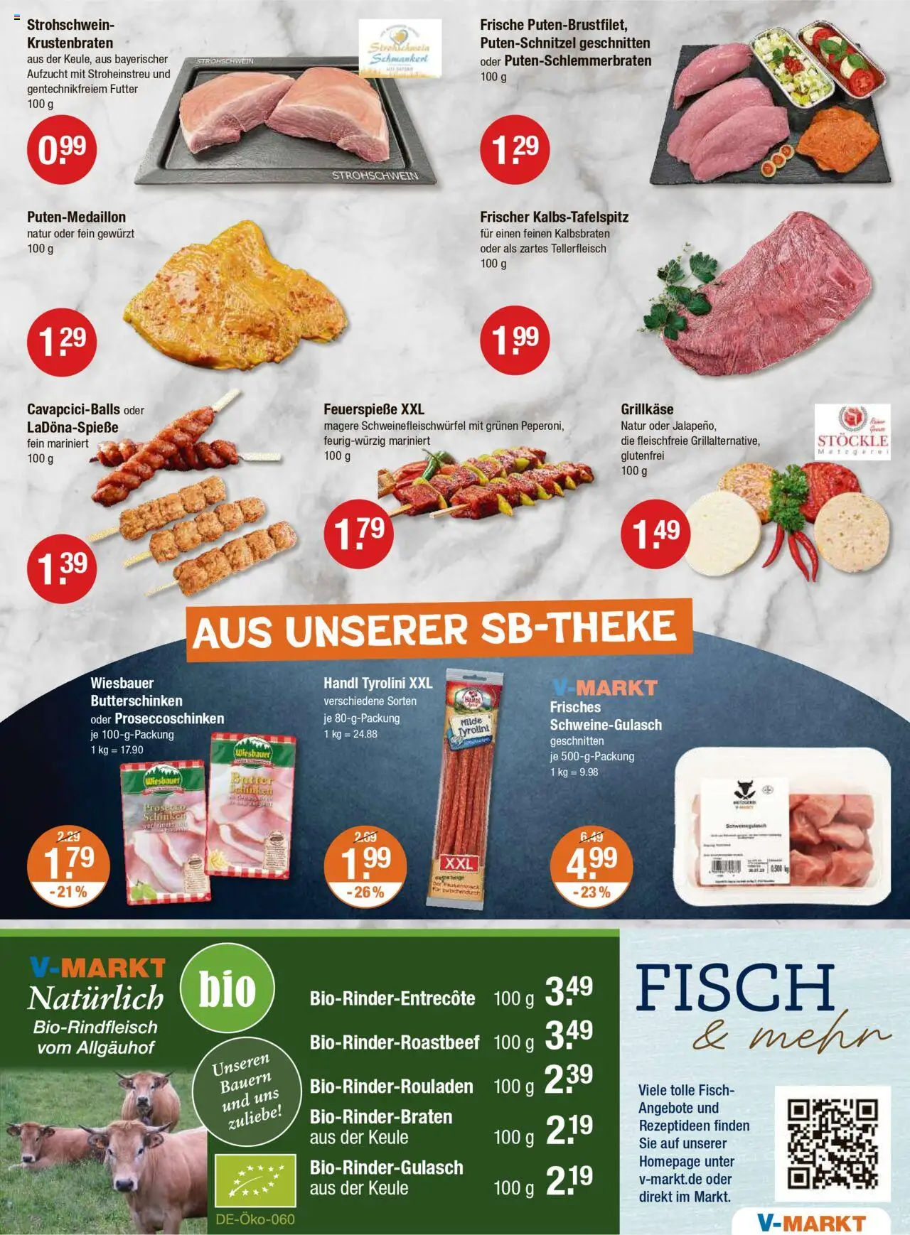 V-Markt - M&#252;nchen – gültig ab 11.09.2025 | Seite: 3 | Produkte: Butter, Krustenbraten, Putenschnitzel, Schinken