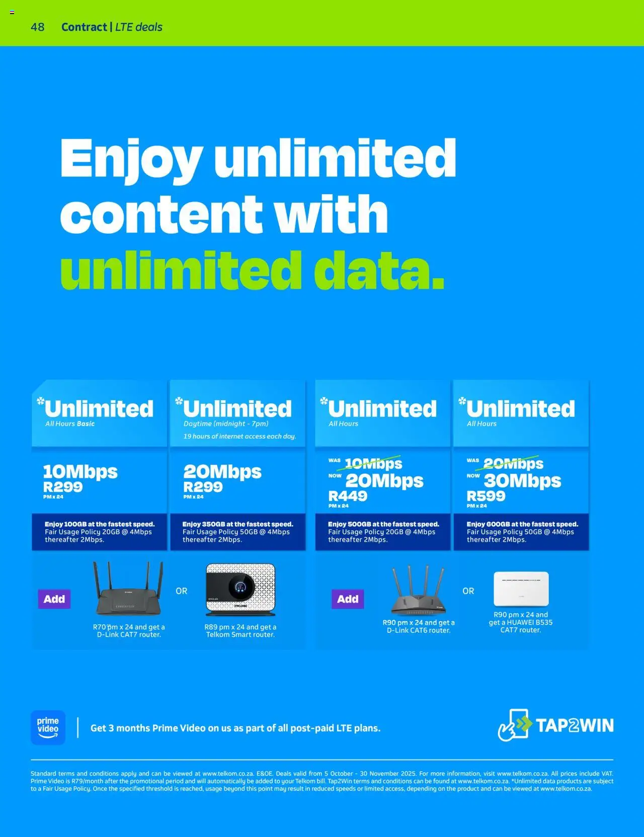 New Telkom catalogue – valid from 05.10.2025 | Page: 46 | Products: Data