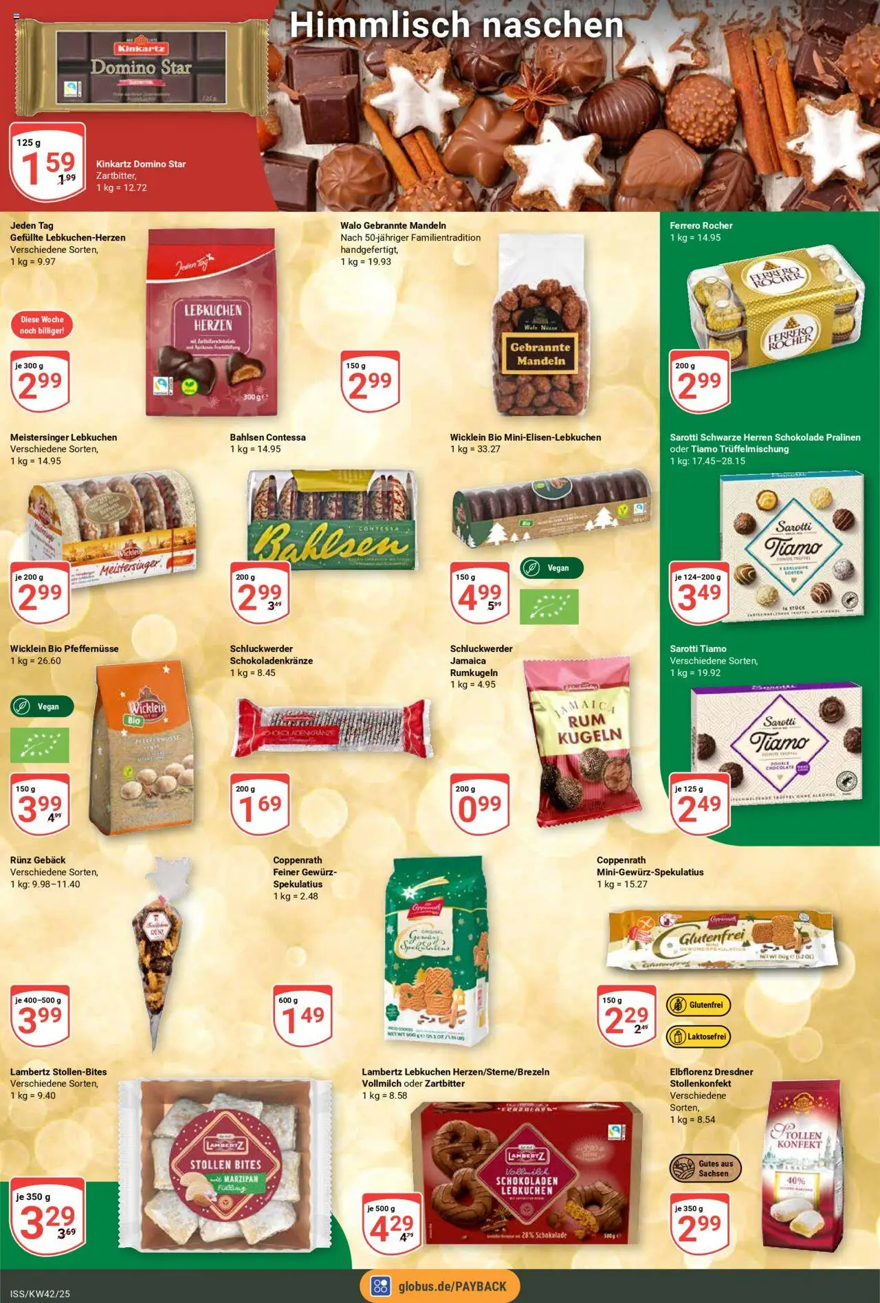 Globus Prospekt 	 – gültig ab 13.10.2025 | Seite: 5 | Produkte: Ferrero rocher, Schokolade, Mandeln, Rumkugeln