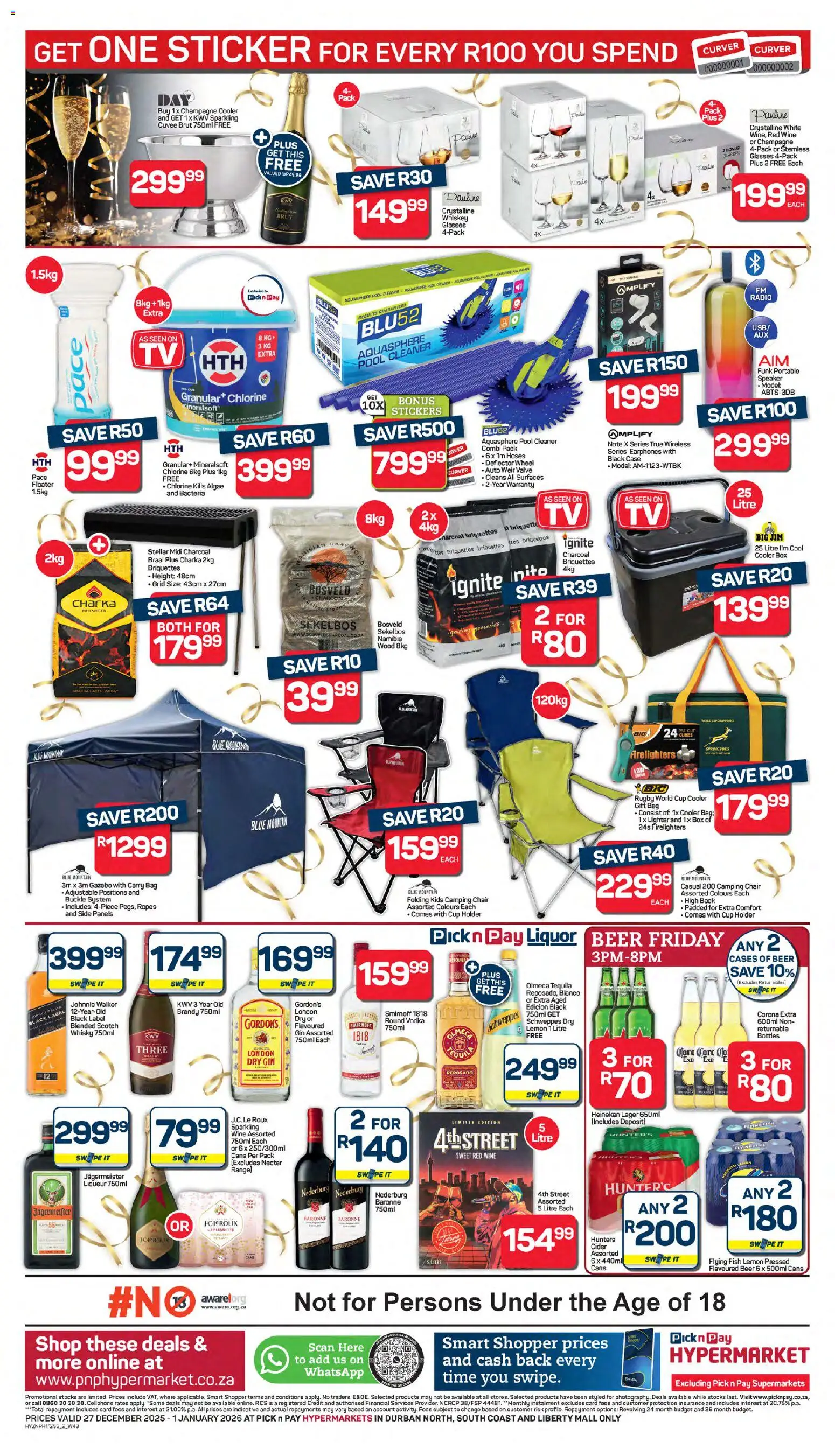 New Pick n Pay catalogue – valid from 27.12.2025 | Page: 2 | Products: Case, Chair, Brandy, Valve