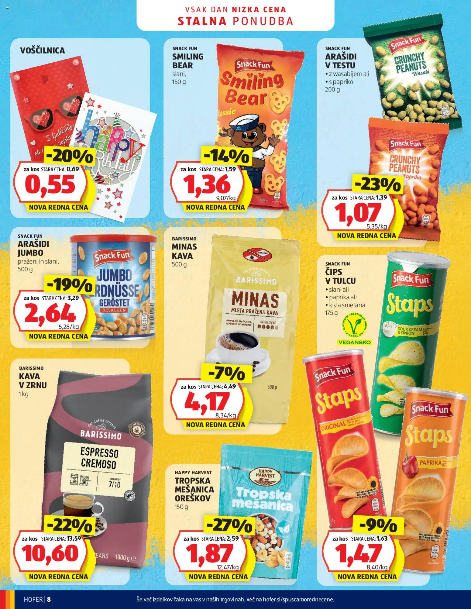 Novi Hofer katalog ponudbe – veljaven od 18.12.2025 | Stran: 8 | Izdelki: Paprika, Arašidi, Kos, Smetana