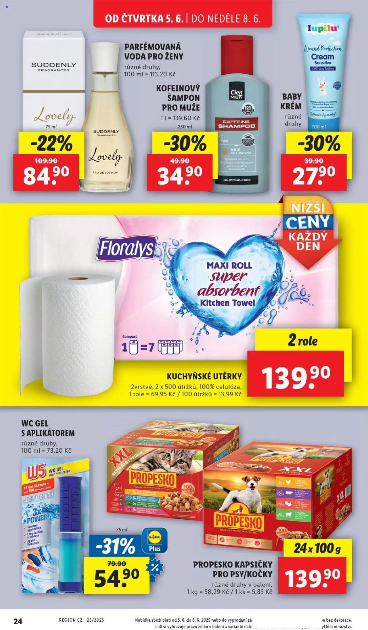Lidl leták od 05.06.2025 | Strana: 29 | Produkty: Voda, Propesko, Cien, Wc