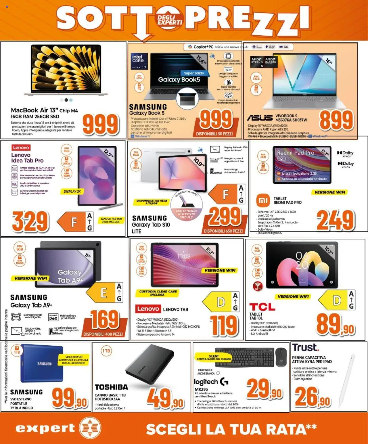 Volantino Expert del 02.10.2025 | Pagina: 9 | Prodotti: Schermo, Macbook air, Audio, Ipad