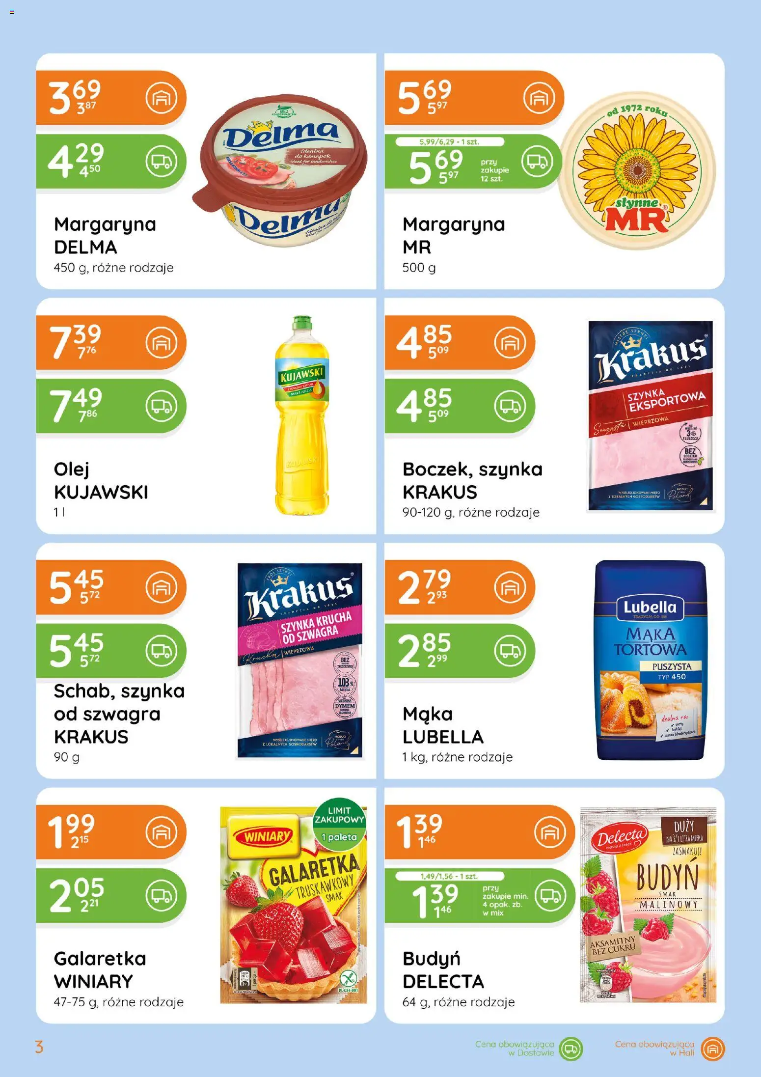 Eurocash Gazetka - Ofensywa Spożywcza od 19.02.2026 | Strona: 3 | Produkty: Galaretka, Szynka, Margaryna, Olej
