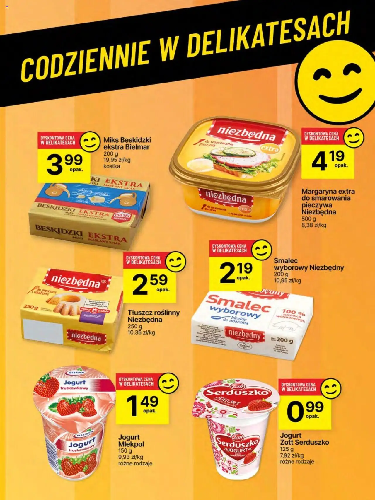 Delikatesy Centrum Gazetka - Sklepy Własne od 26.06.2025 | Strona: 51 | Produkty: Smalec wyborowy, Margaryna, Jogurt