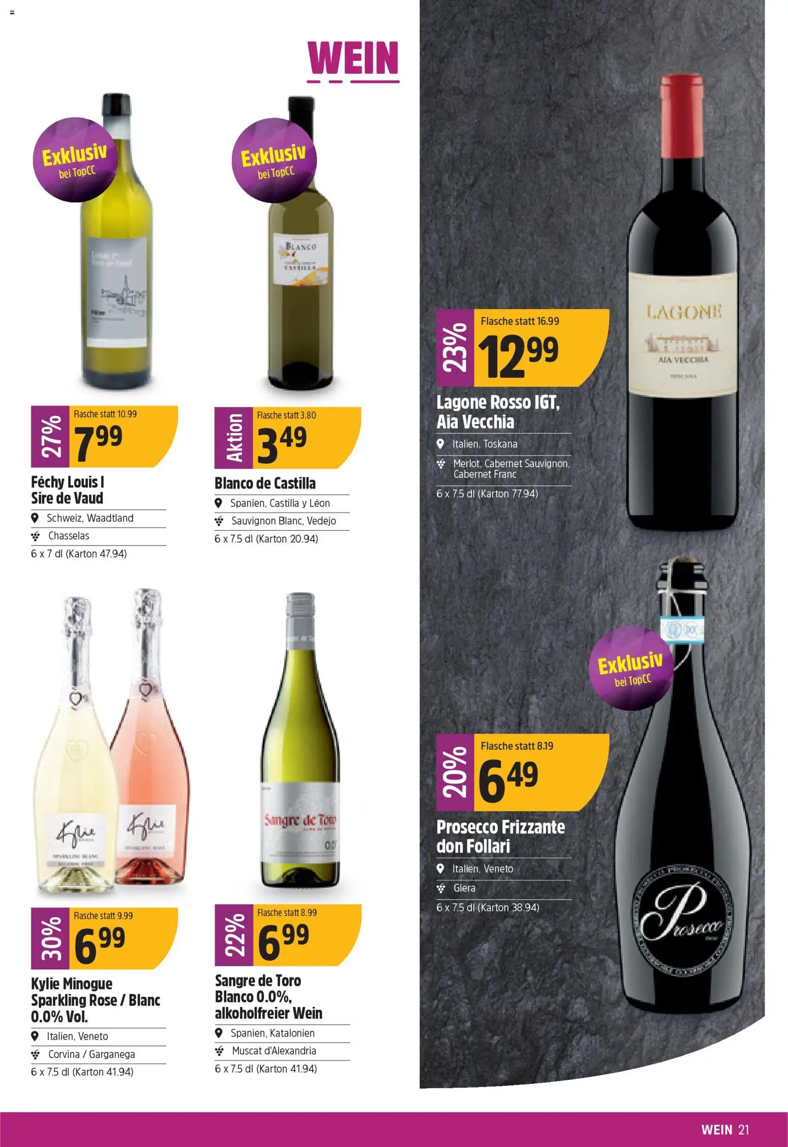 TopCC Aktionen – gültig ab 26.01.2026 | Seite: 21 | Produkte: Wein