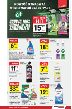 Pogląd oferty "Intermarche Gazetka" - ważna od 29.01.2026 | Strona: 38 | Produkty: Plyty, Toaleta, Kapsułki do prania, Proszek do prania