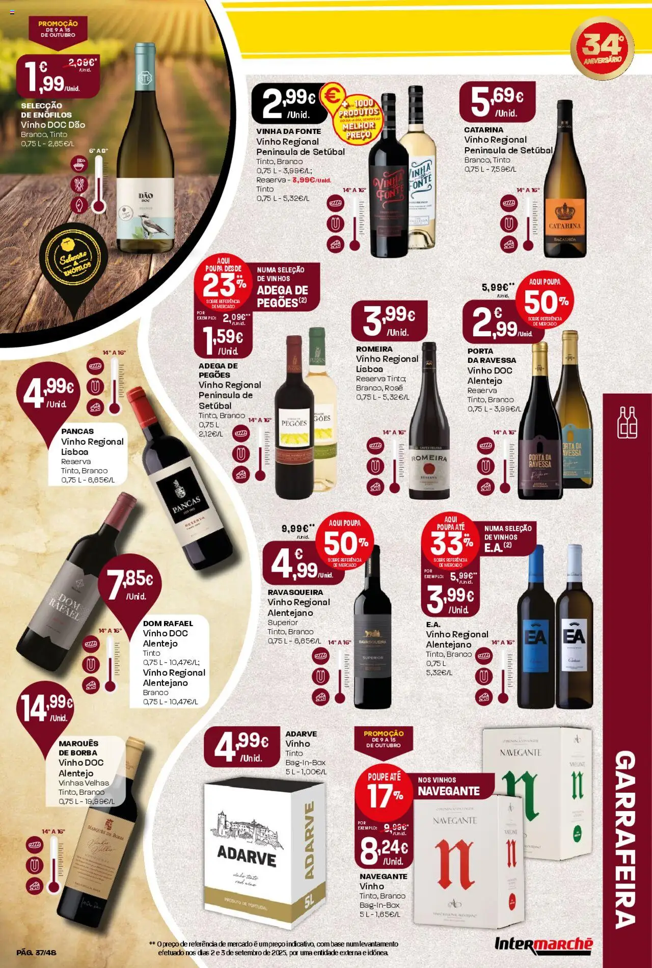 Intermarché folheto │ válido de 09.10.2025 | Página: 37 | Produtos: Porta, Base, Vinho