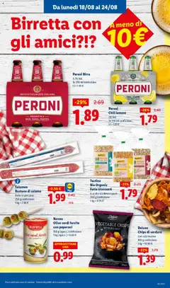 Volantino Lidl del 18.08.2025 | Pagina: 23 | Prodotti: Verdure, Sale, Olive, Crackers