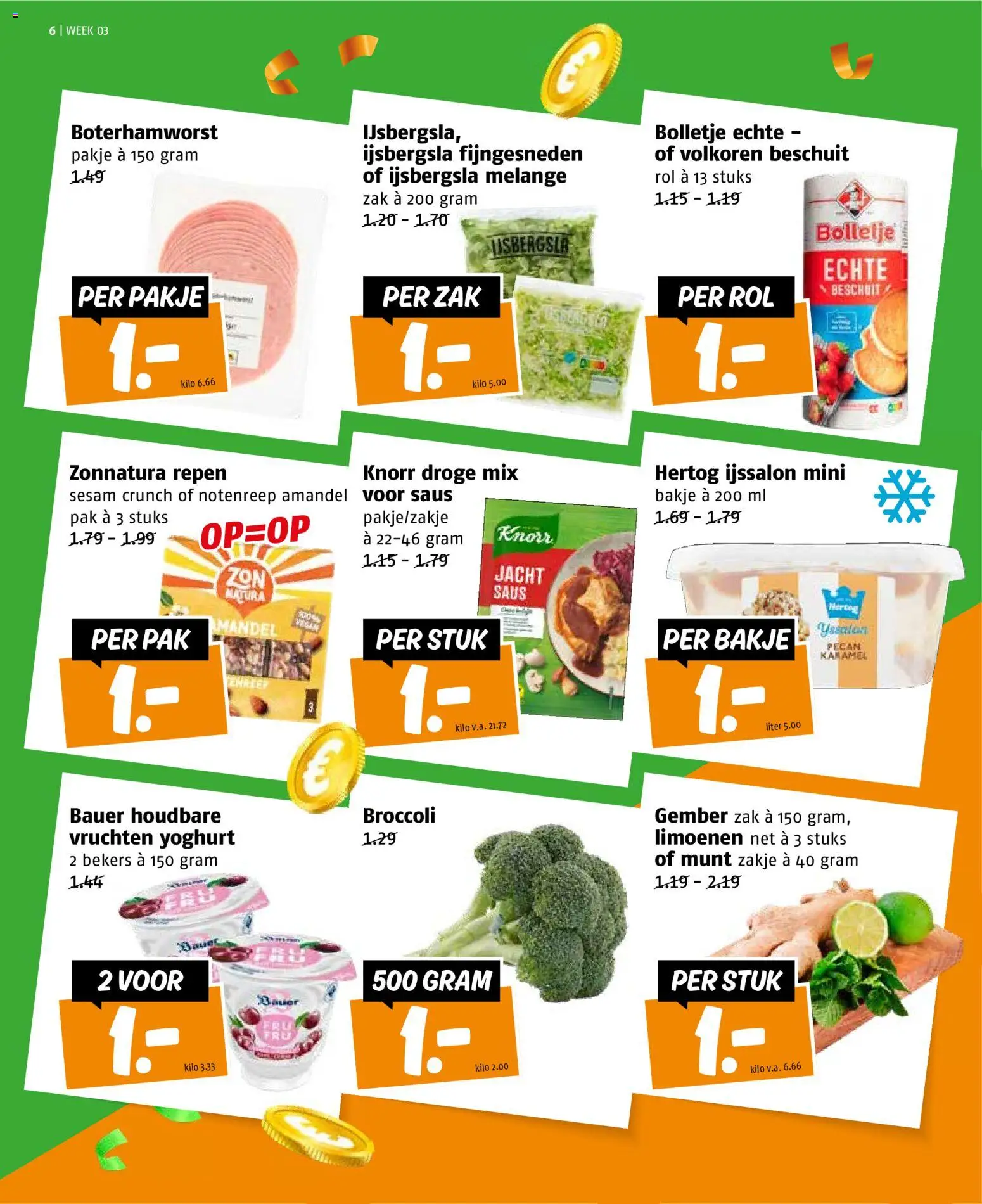 {H1} | Pagina: 6 | Producten: Yoghurt, Munt, Broccoli, Saus