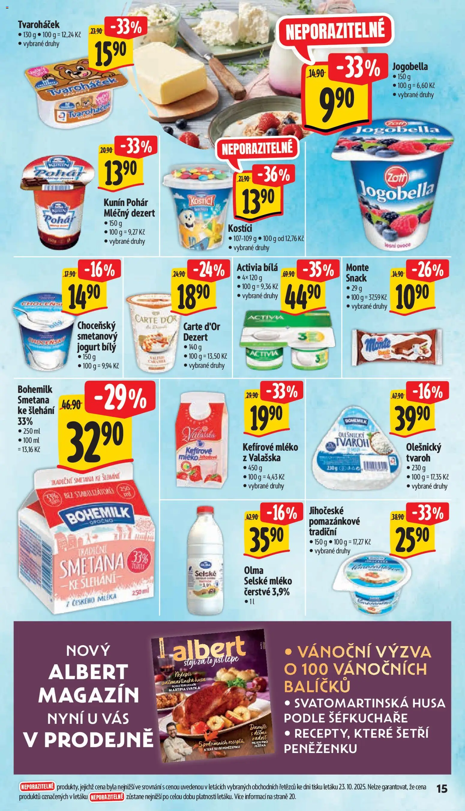 Albert leták - Supermarket od 29.10.2025 | Strana: 24 | Produkty: Jogurt, Kostici, Smetana, Tvaroh